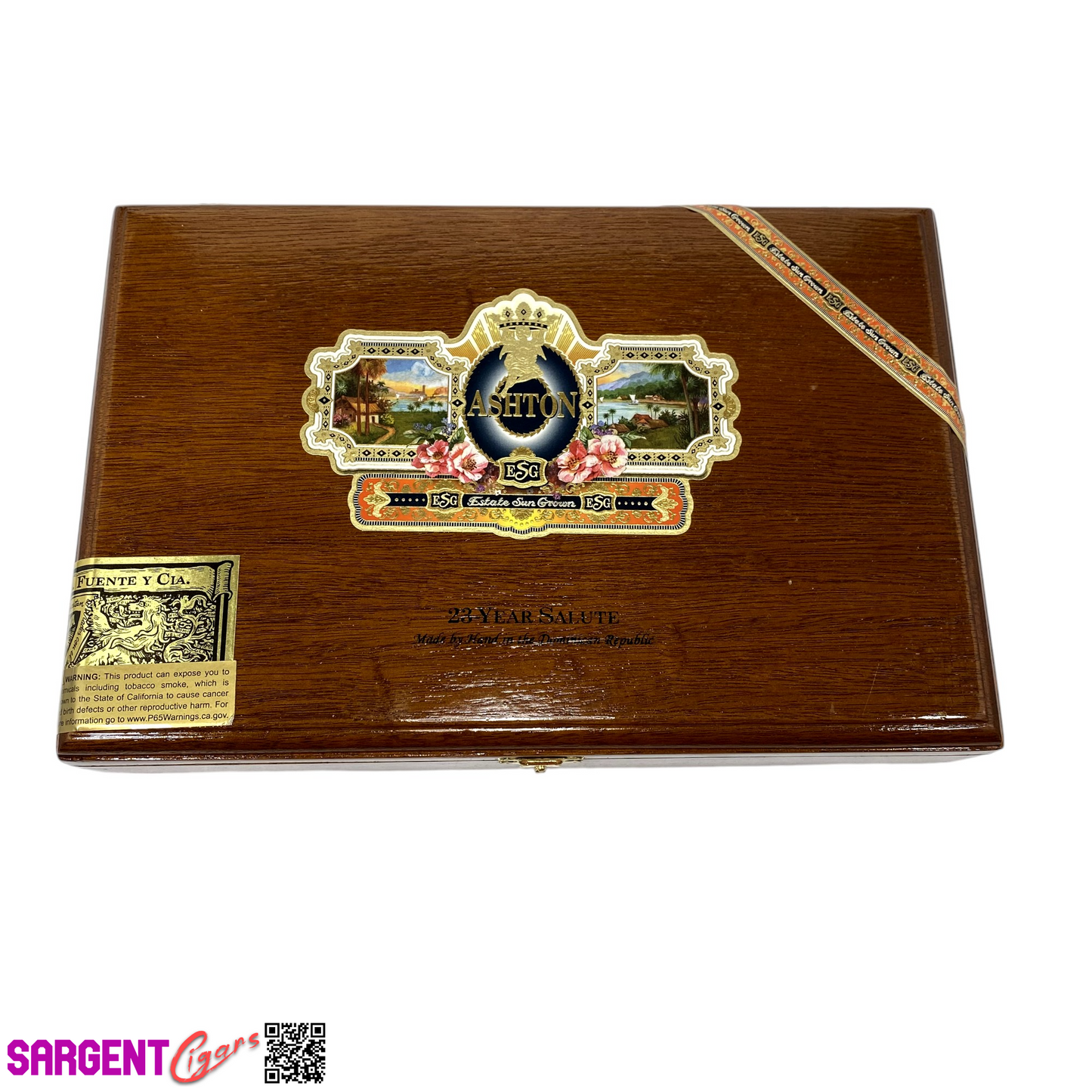 Ashton ESG 23 Year Salute Empty Wooden Cigar Box 11.25x7.5x2.25