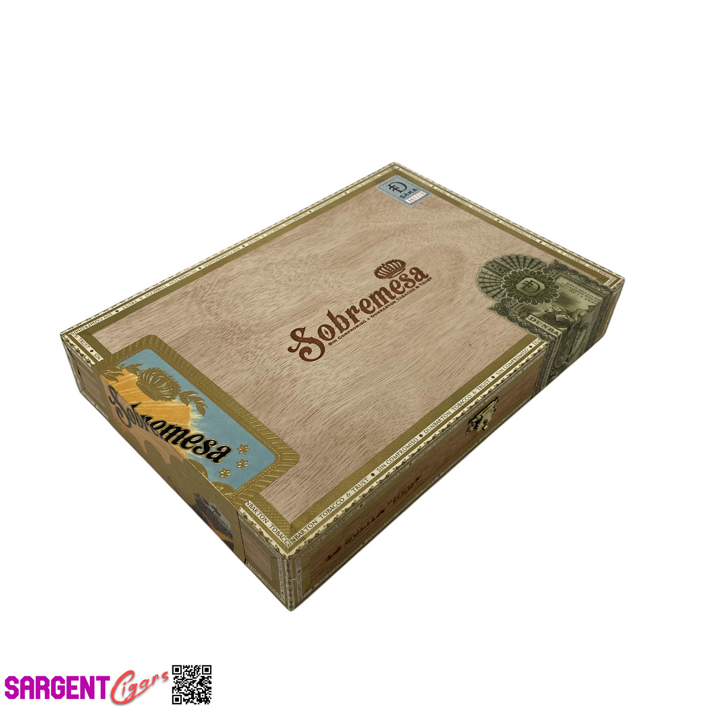 Dunbarton Sobremesa Solita Red Empty Wooden Cigar Box 10.5x7.5x1.75