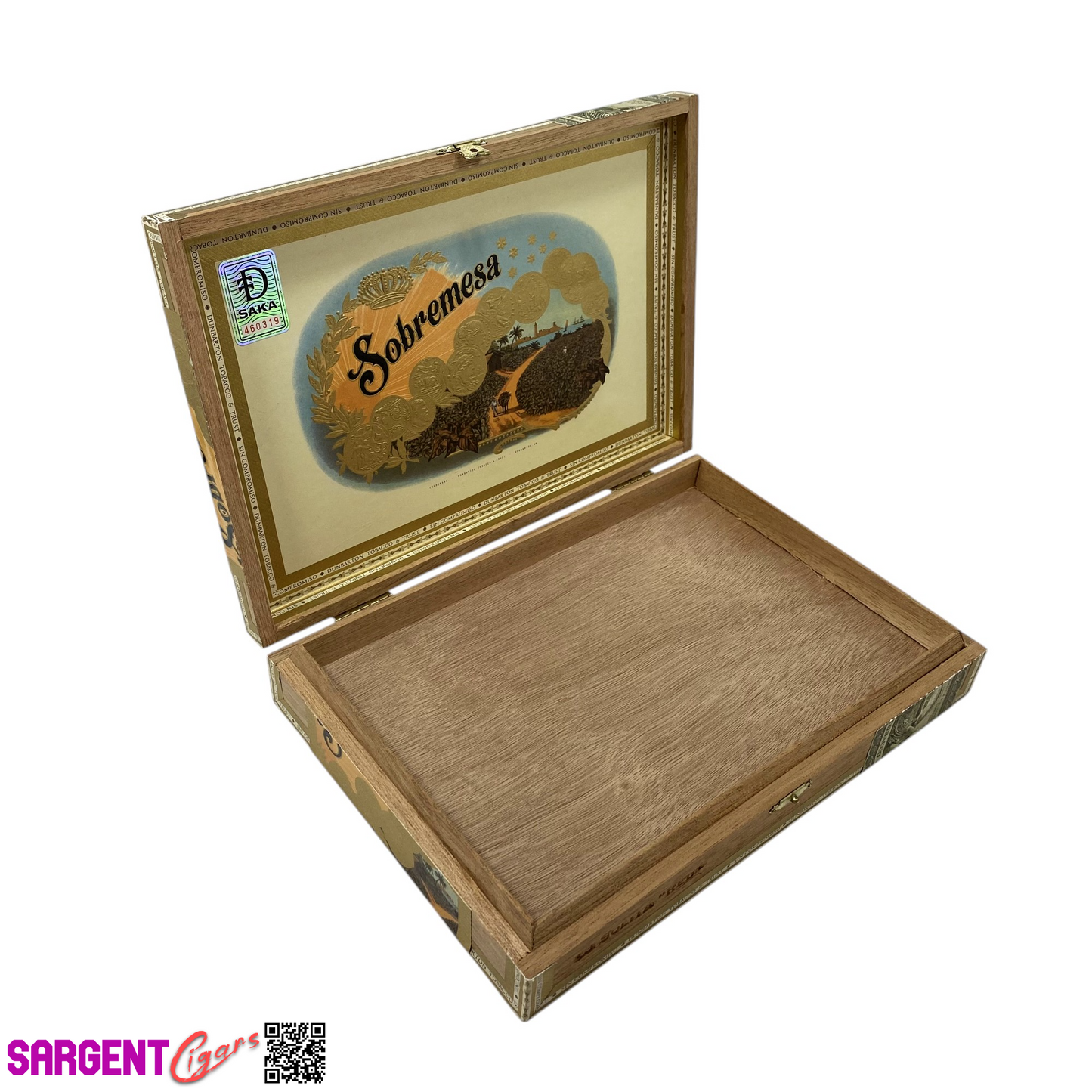 Dunbarton Sobremesa Solita Red Empty Wooden Cigar Box 10.5x7.5x1.75