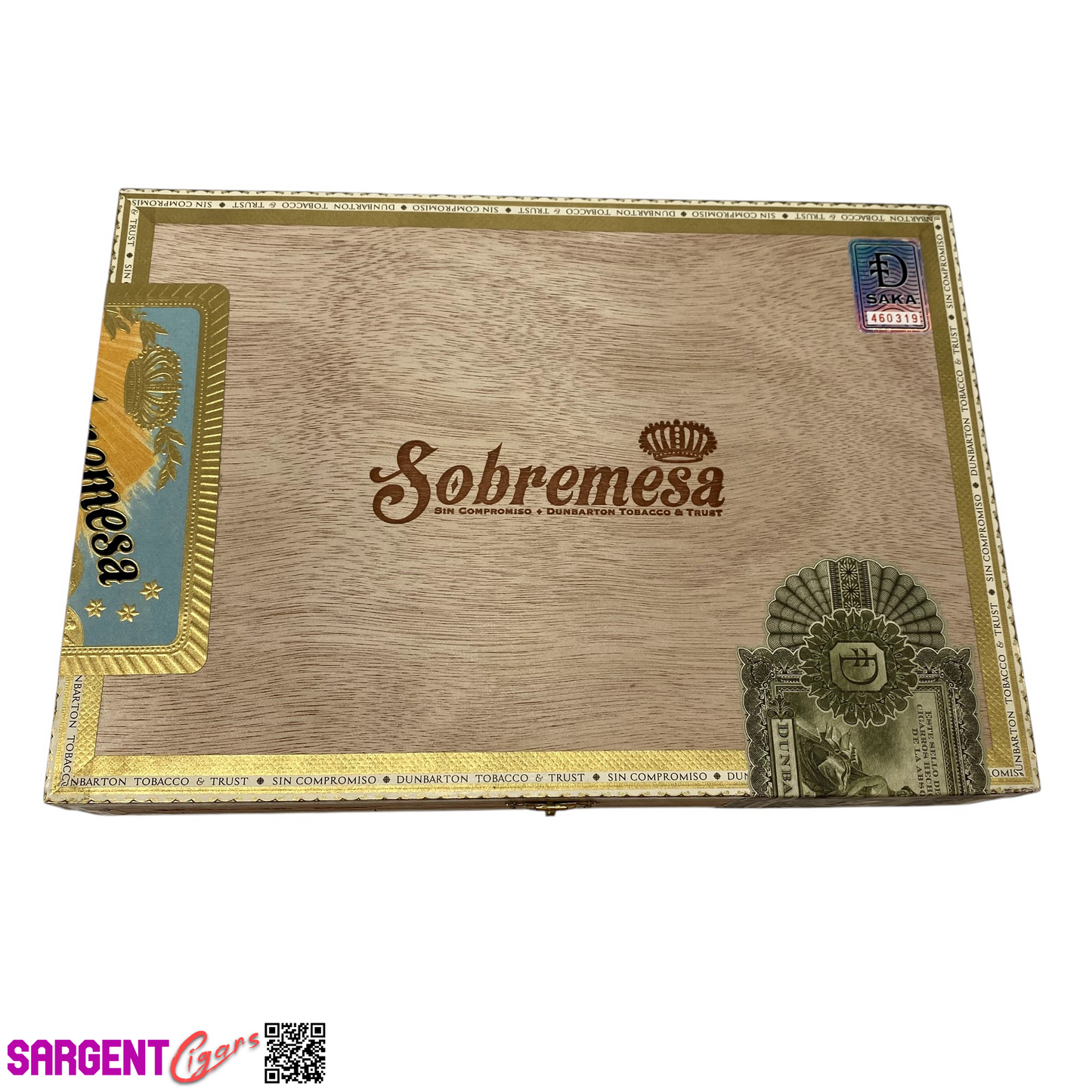 Dunbarton Sobremesa Solita Red Empty Wooden Cigar Box 10.5x7.5x1.75