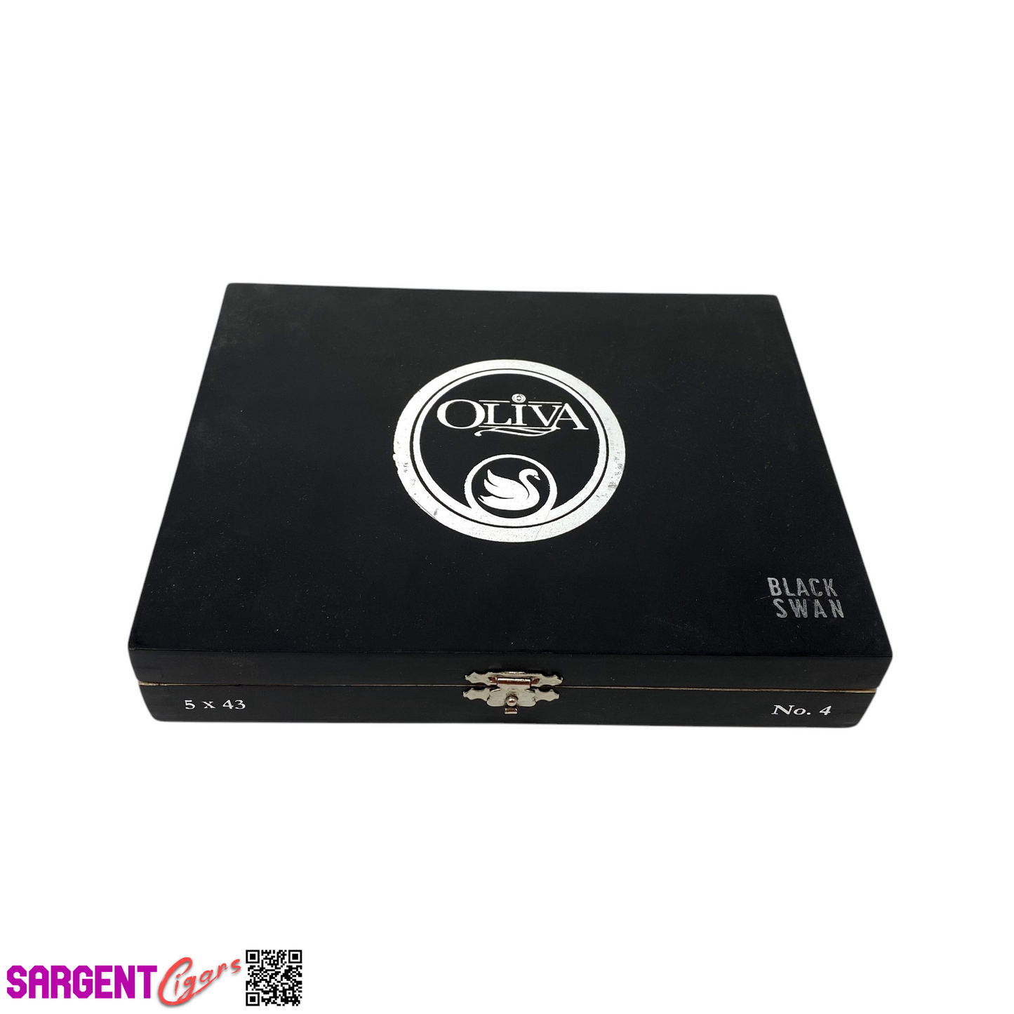 Oliva Black Swan No4 Empty Wooden Cigar Box 7.5x6x1.25