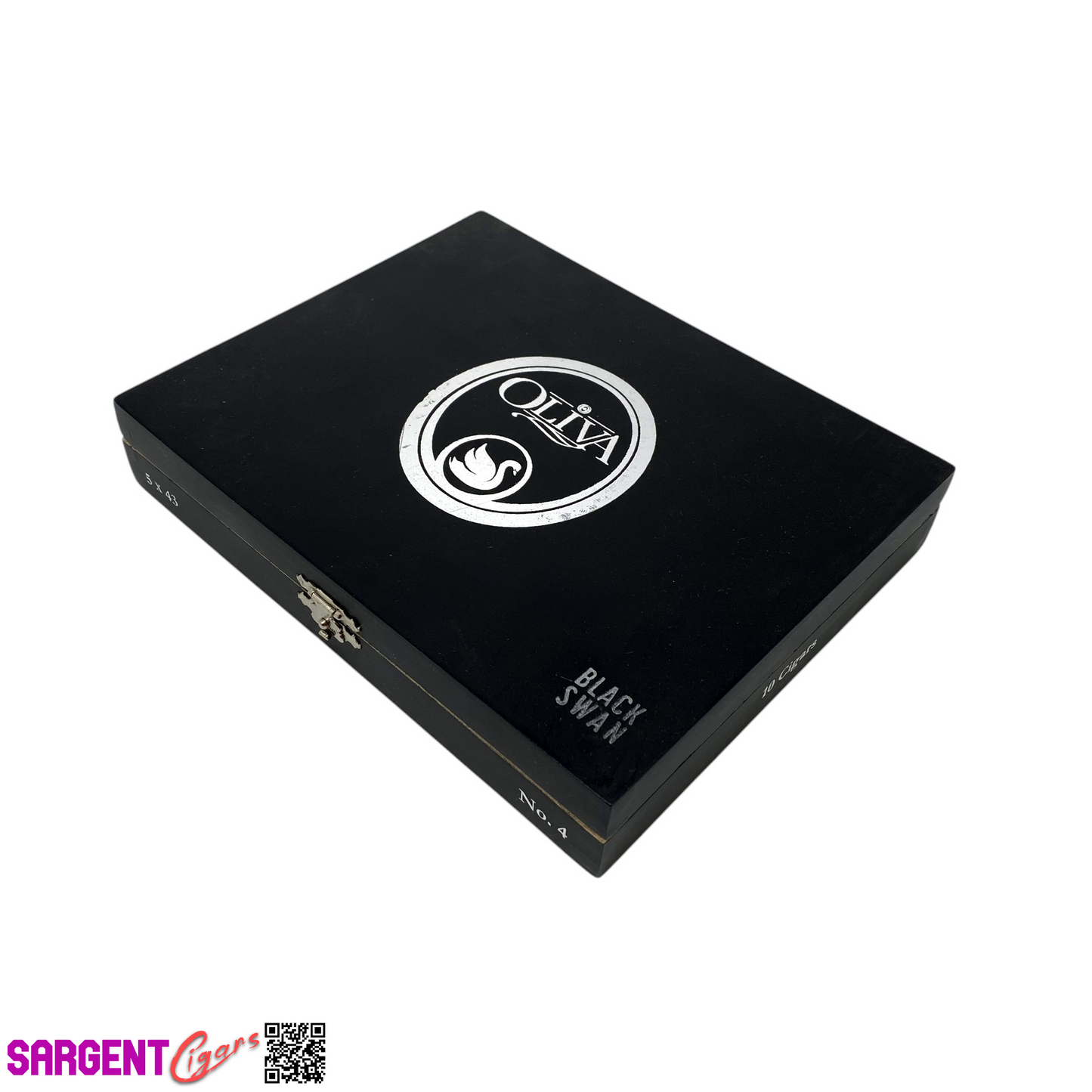 Oliva Black Swan No4 Empty Wooden Cigar Box 7.5x6x1.25