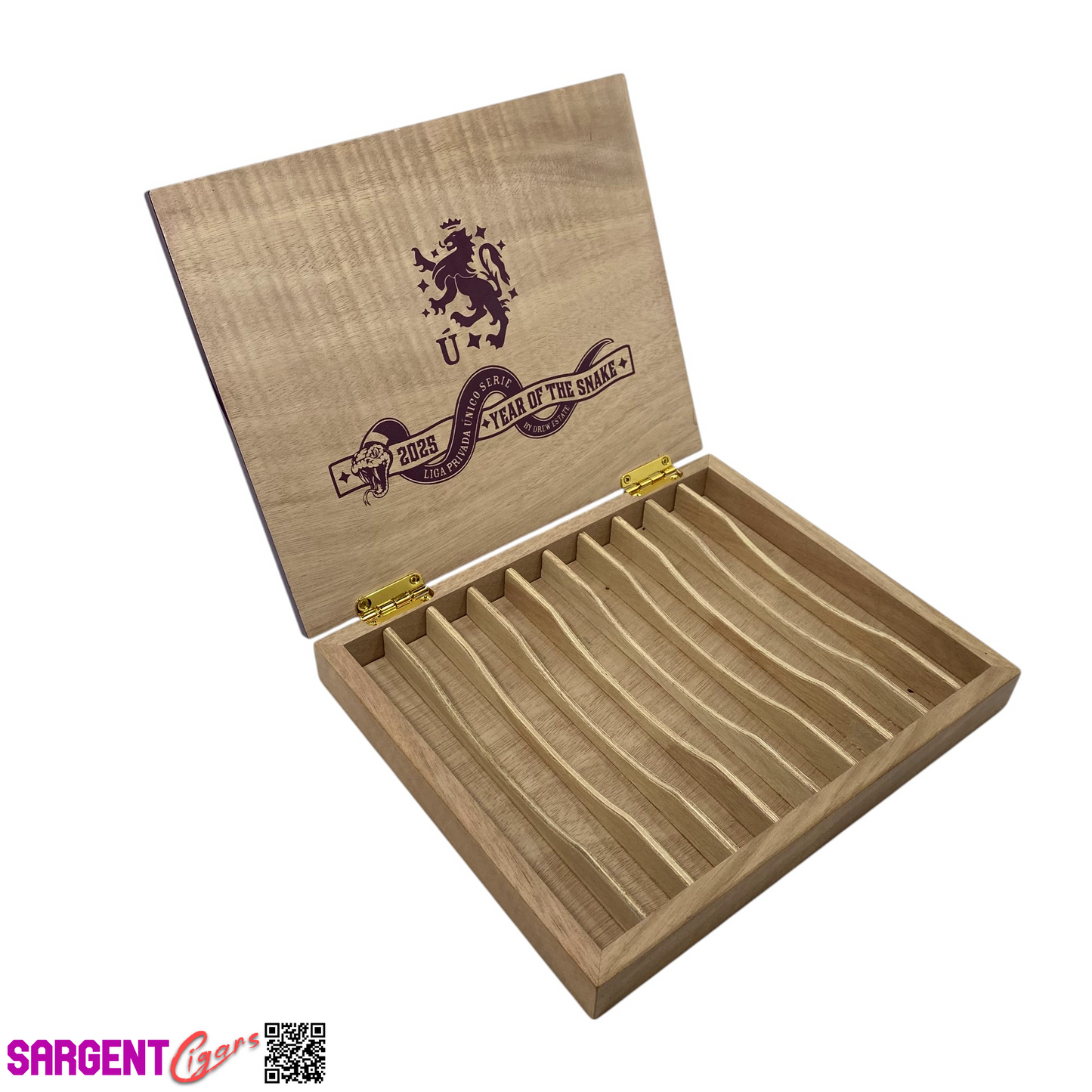 Liga Privada Year of the Snake 2025 Empty Wooden Cigar Box 9.75x8x1.25