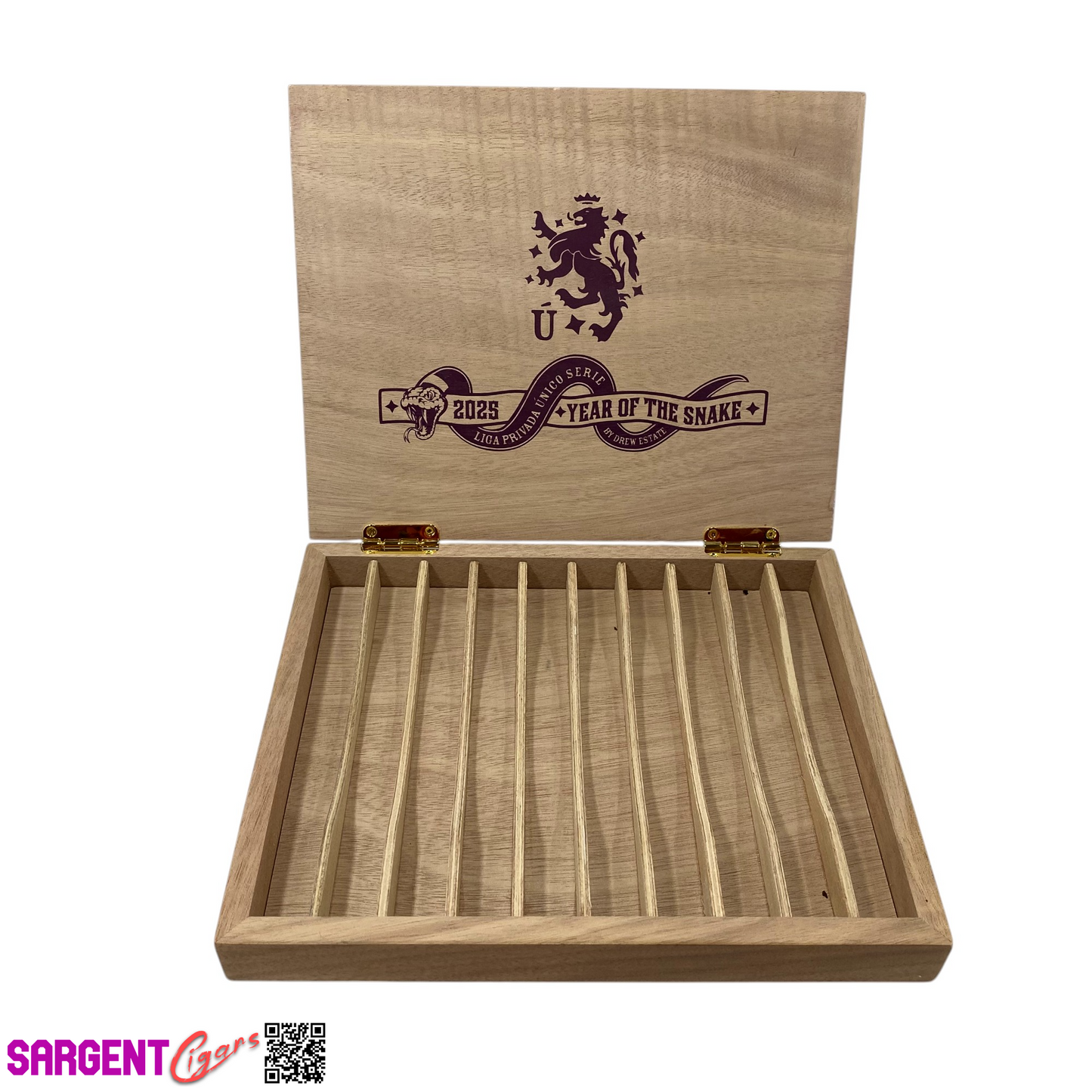 Liga Privada Year of the Snake 2025 Empty Wooden Cigar Box 9.75x8x1.25