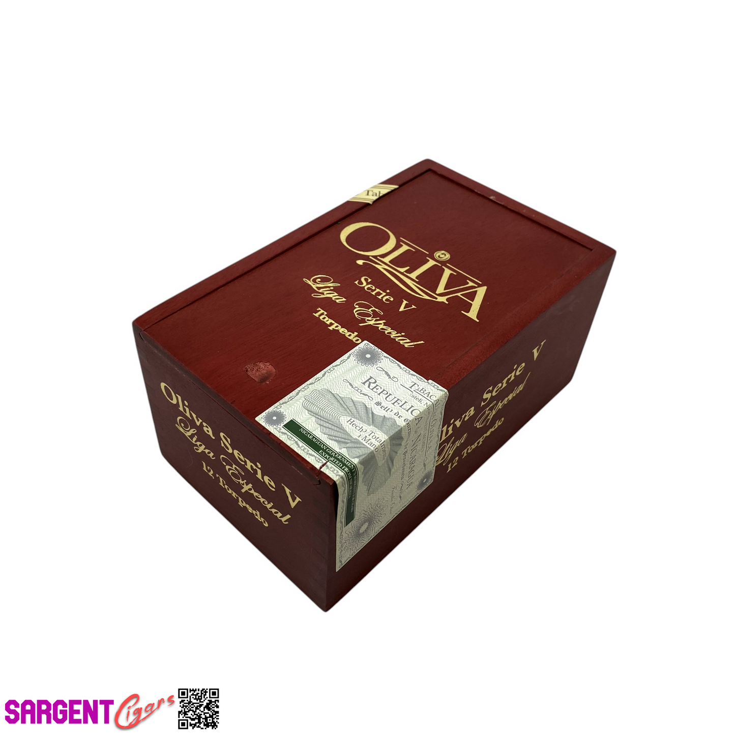 Oliva Serie V Torpedo Empty Wooden Cigar Box 4x6.75x3.25