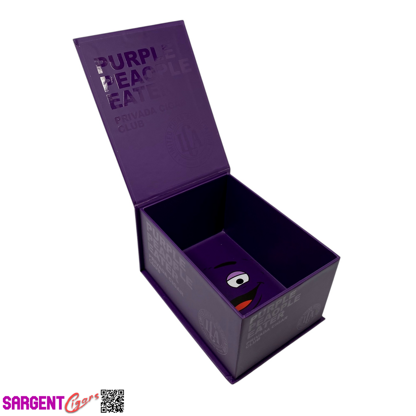 LCA Purple Peaople Eater Empty Cigar Box 5x6.75x3.75