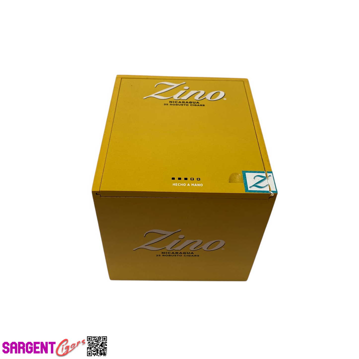 Zino Robusto Empty Wooden Cigar Box 4.75x5.75x4.75