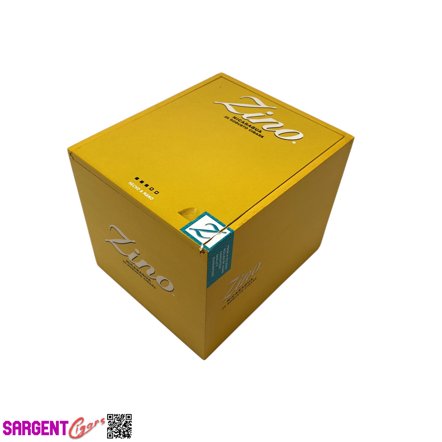 Zino Robusto Empty Wooden Cigar Box 4.75x5.75x4.75