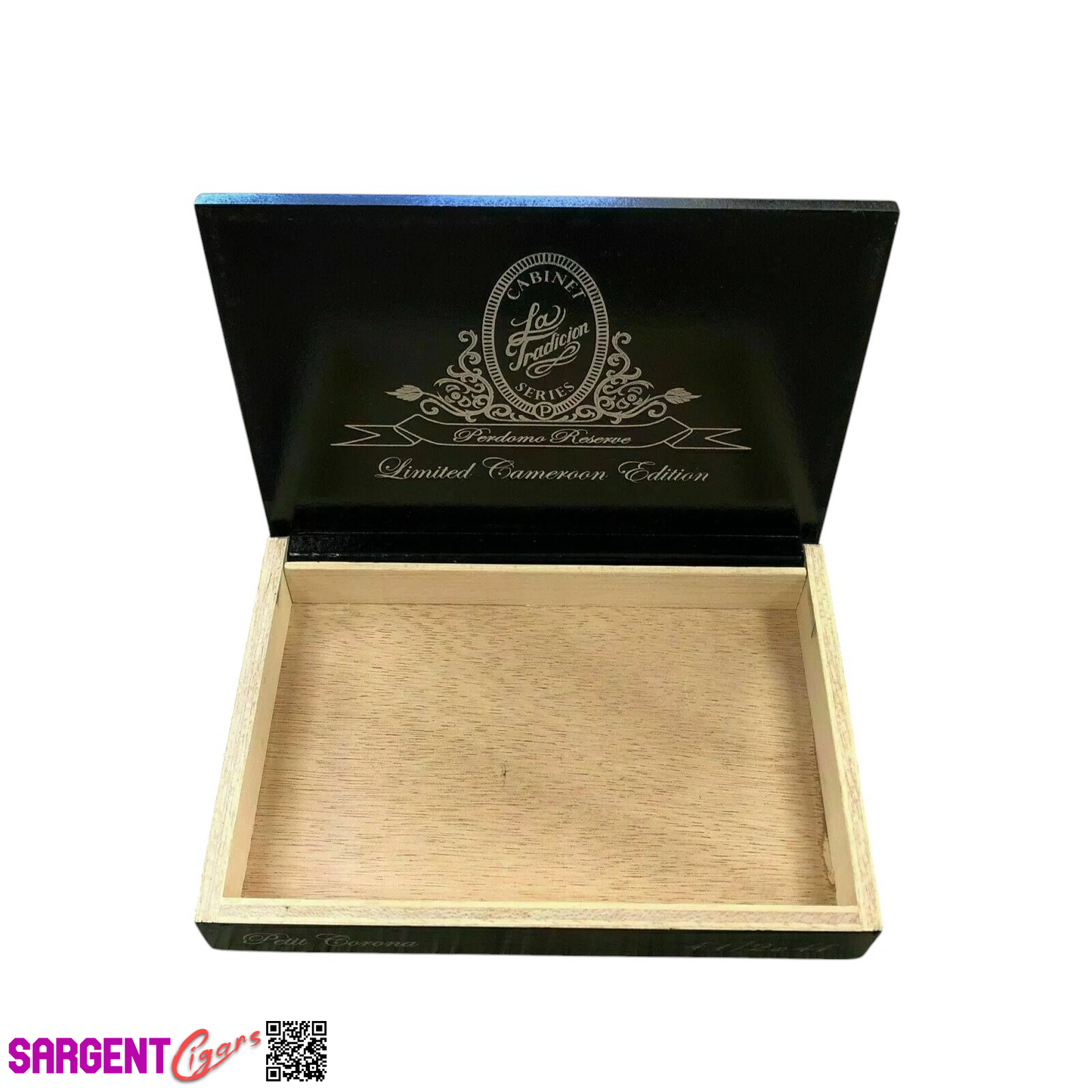 Perdomo Cameroon Empty Wooden Cigar Box 7.5x5.5x1