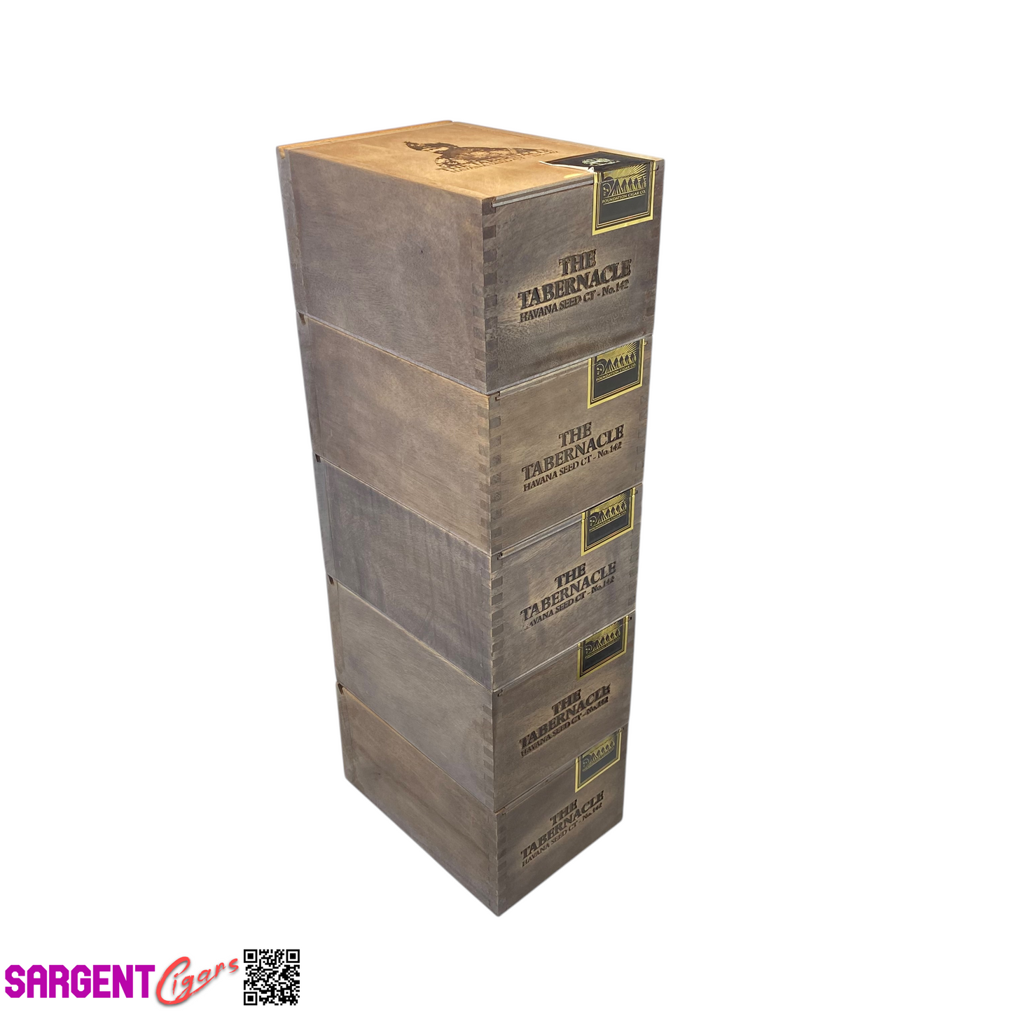 Lot of 5 Tabernacle Hav Corona Doble Empty Wooden Cigar Boxes 6x8x4.5 #140