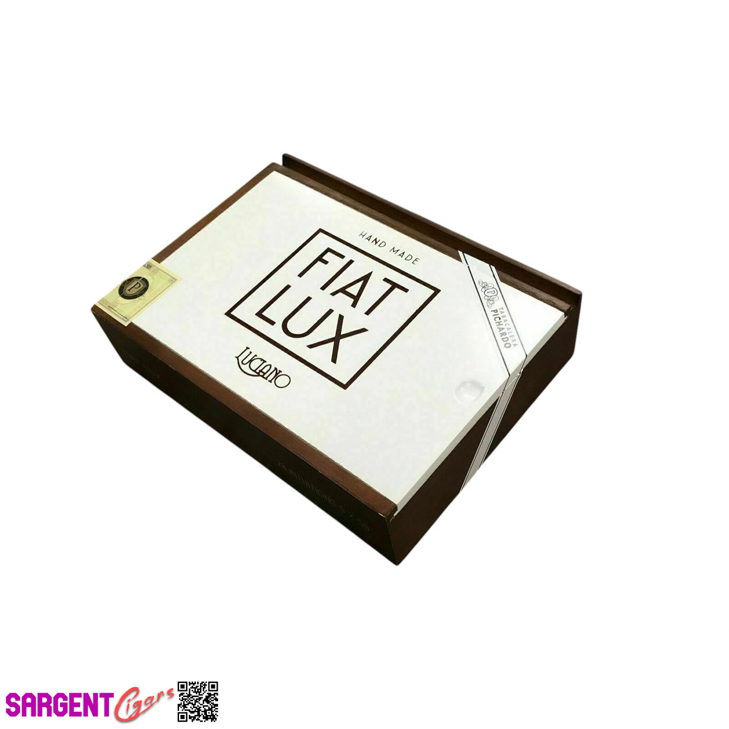 Fiat Lux Intuitions Empty Wooden Cigar Box 9.25x6x2