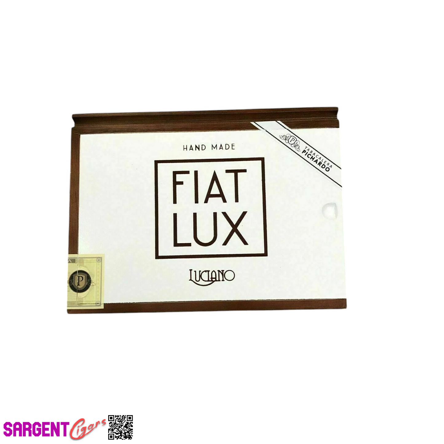 Fiat Lux Intuitions Empty Wooden Cigar Box 9.25x6x2
