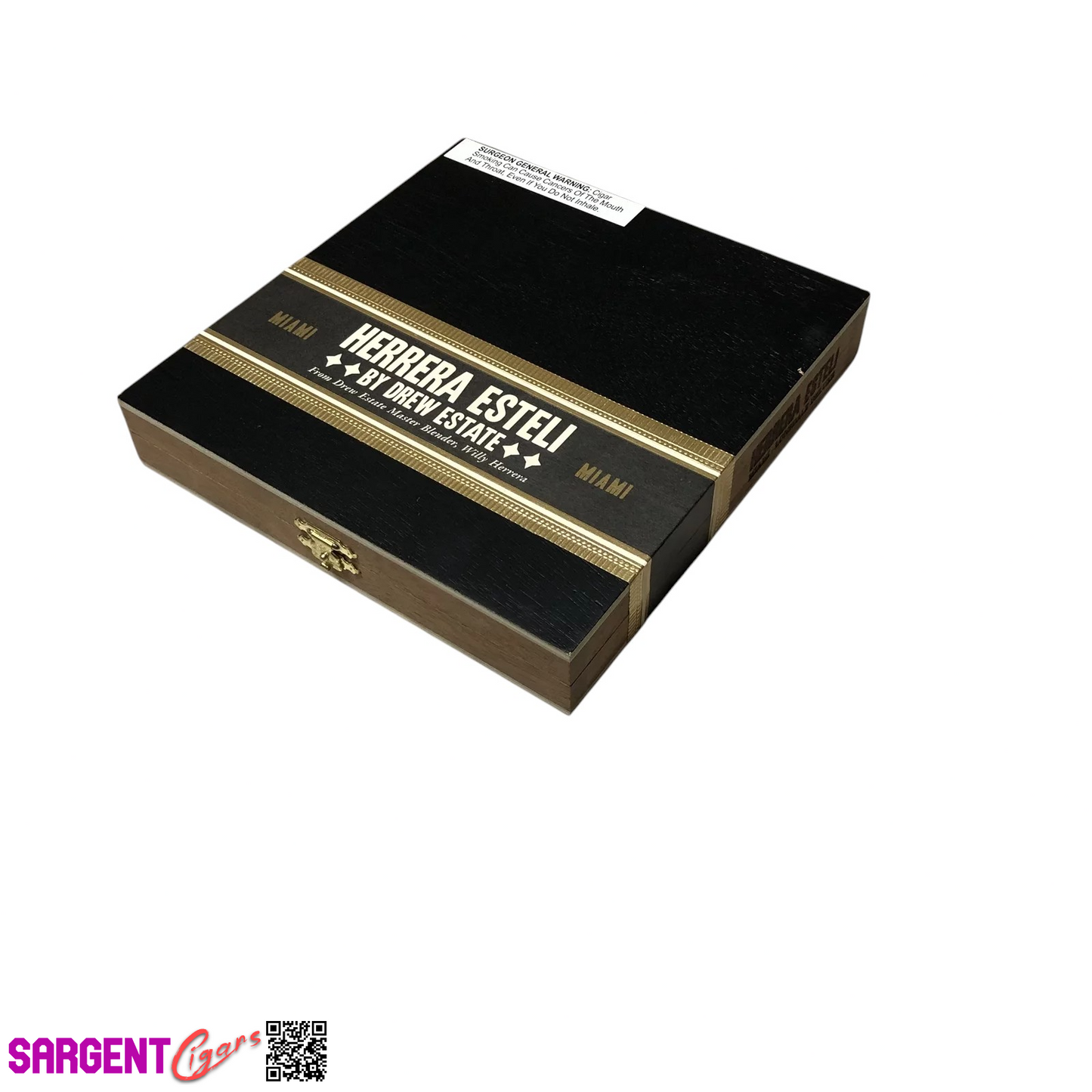 Herrera Esteli Miami Lonsdale Empty Wooden Cigar Box 7.5x7.75x1