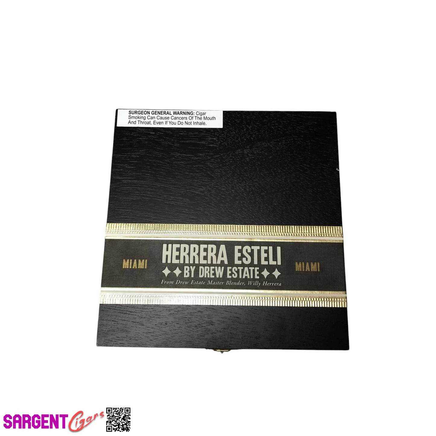 Herrera Esteli Miami Lonsdale Empty Wooden Cigar Box 7.5x7.75x1