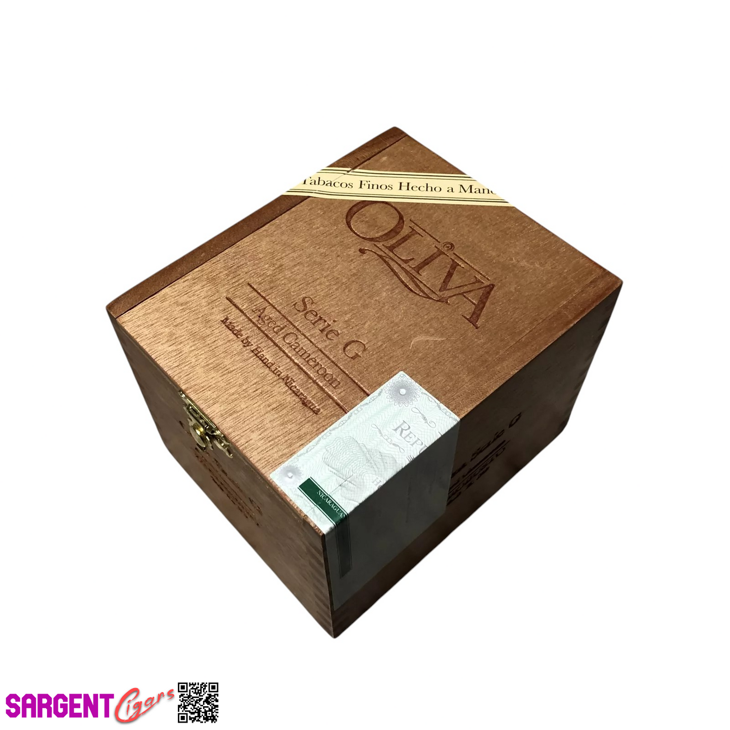 Oliva Serie G Robusto Empty Wooden Cigar Box 4.5x5.25x4