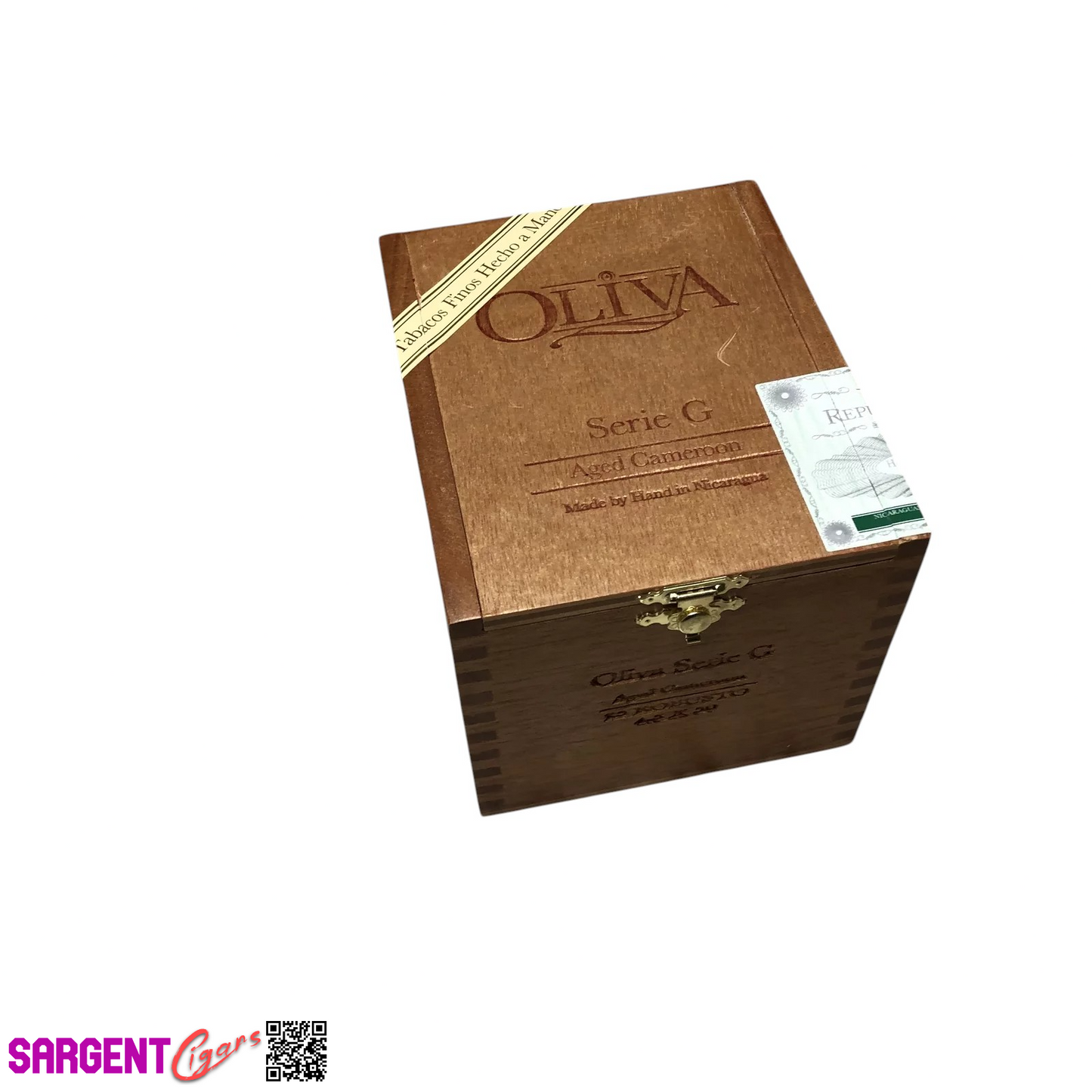 Oliva Serie G Robusto Empty Wooden Cigar Box 4.5x5.25x4