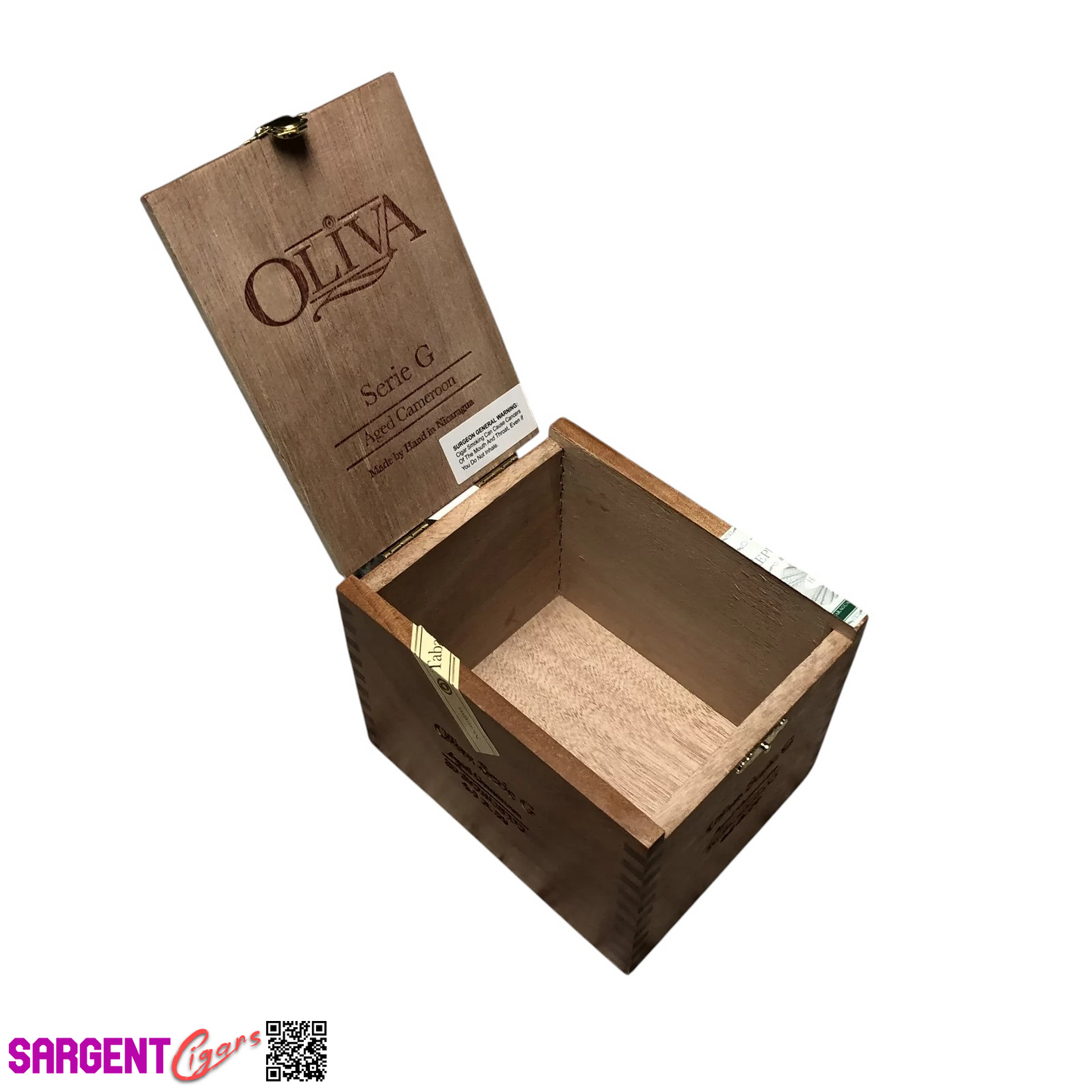 Oliva Serie G Robusto Empty Wooden Cigar Box 4.5x5.25x4
