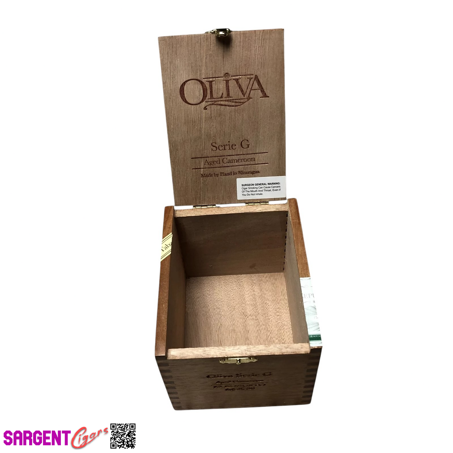 Oliva Serie G Robusto Empty Wooden Cigar Box 4.5x5.25x4