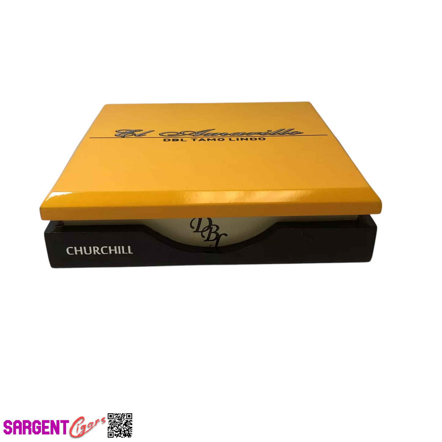 DBL Tamo Lindo El Amarillo Churchill Empty Wooden Cigar Box 8.5x8.25x2.25
