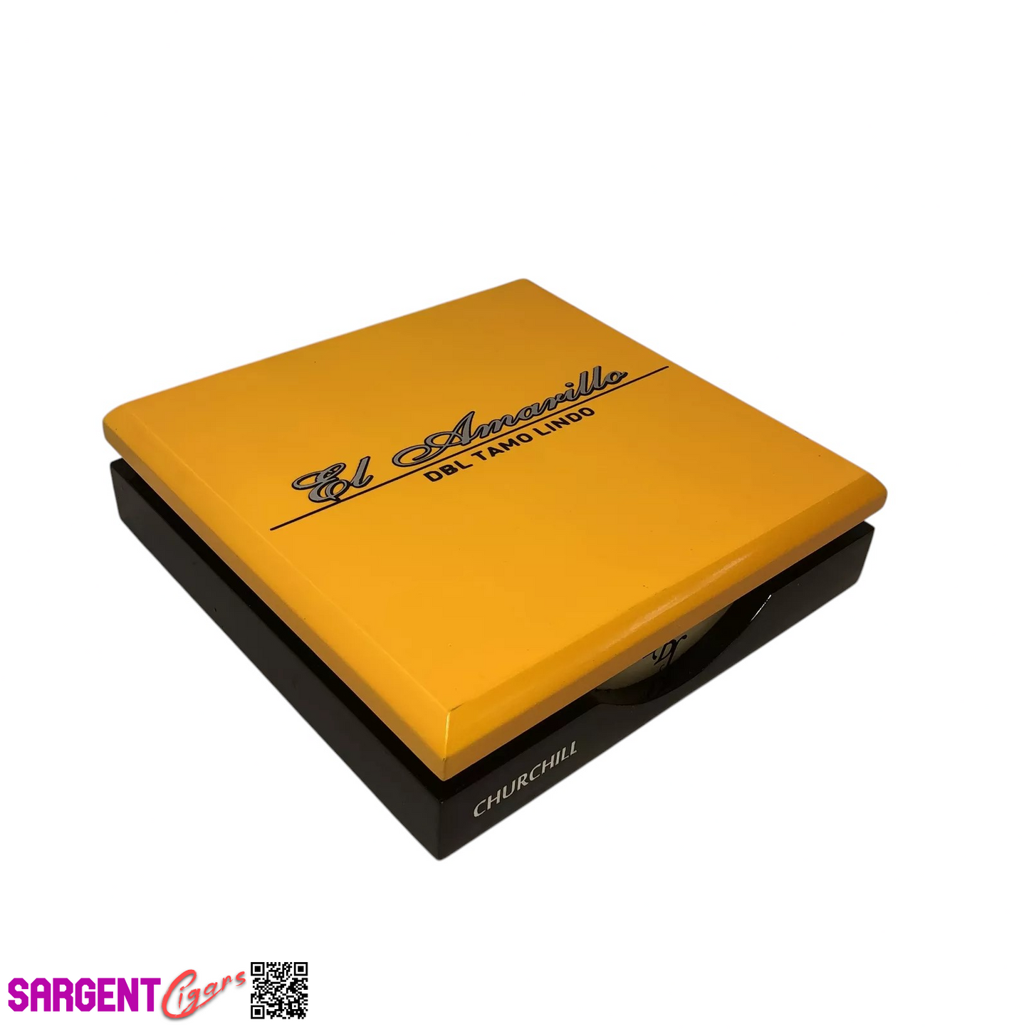 DBL Tamo Lindo El Amarillo Churchill Empty Wooden Cigar Box 8.5x8.25x2.25