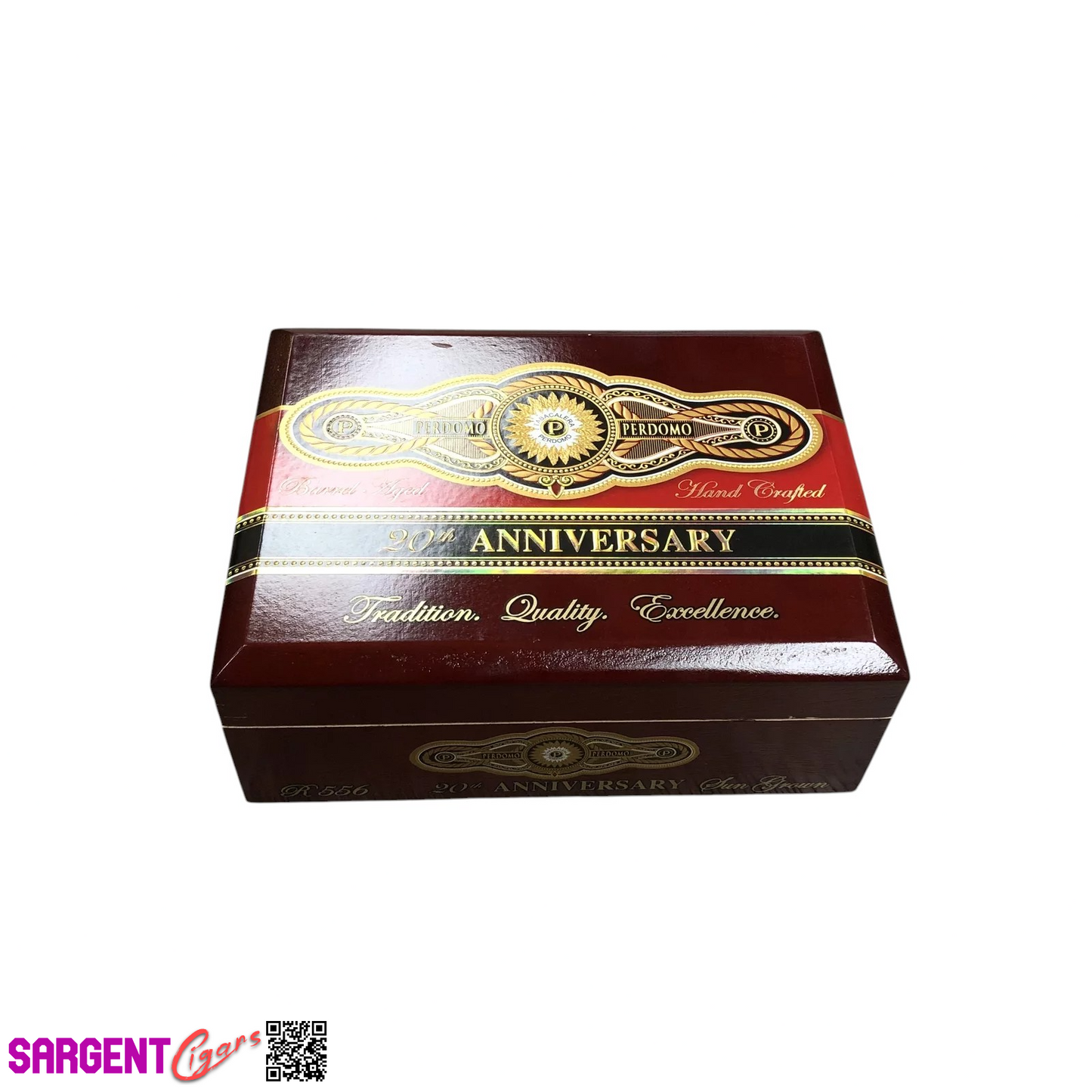 Perdomo 20th Anniversary Sun Grown Robusto Empty Wooden Cigar Box 8x6x3