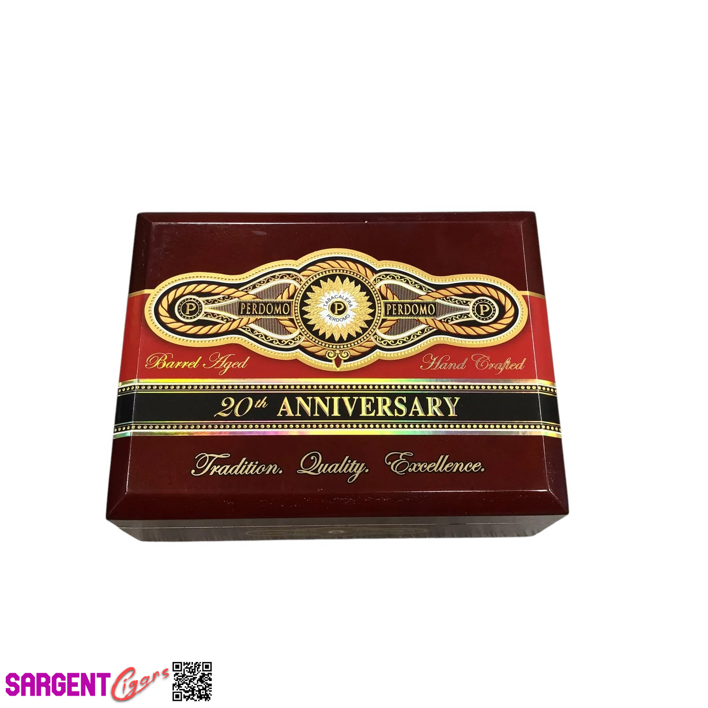 Perdomo 20th Anniversary Sun Grown Robusto Empty Wooden Cigar Box 8x6x3