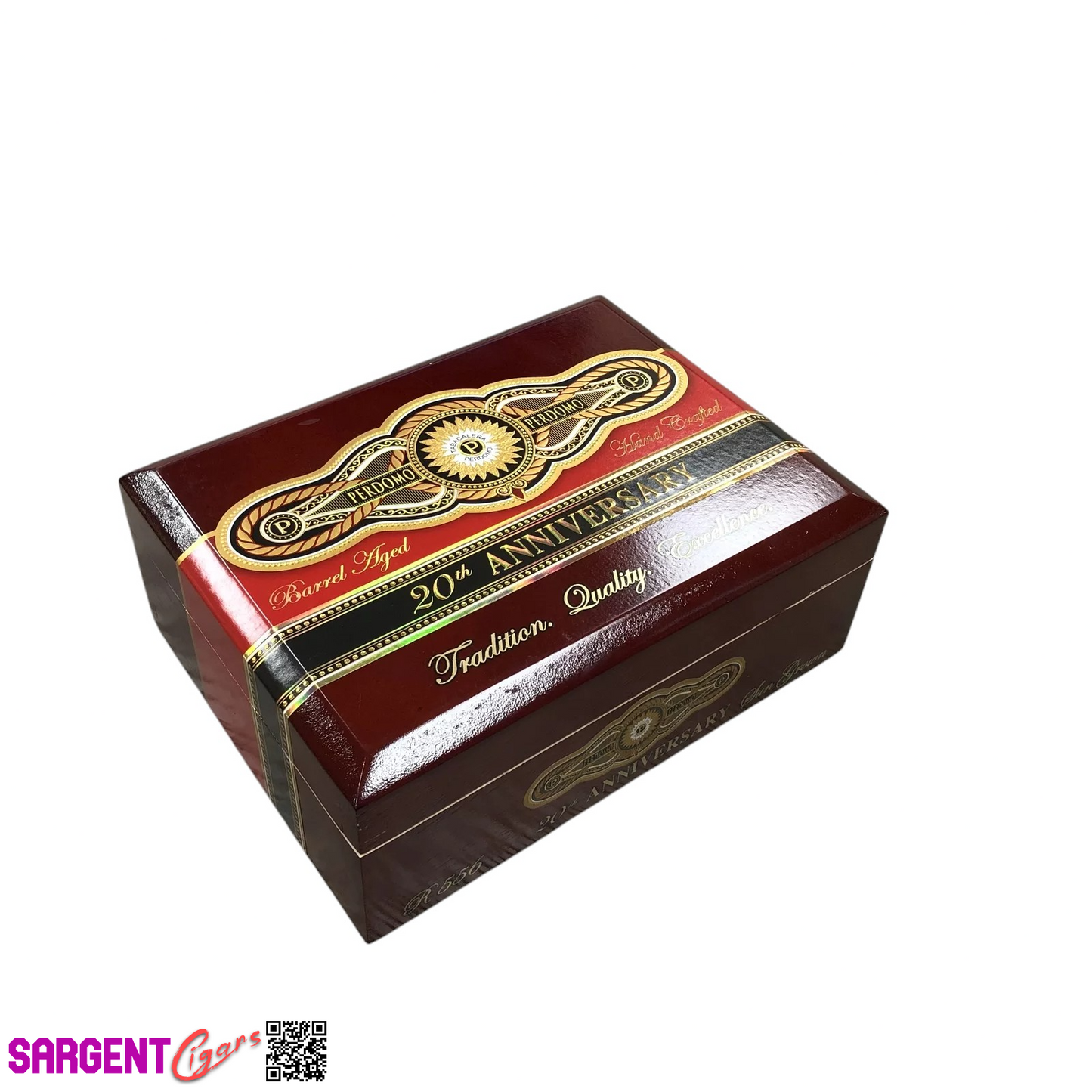 Perdomo 20th Anniversary Sun Grown Robusto Empty Wooden Cigar Box 8x6x3