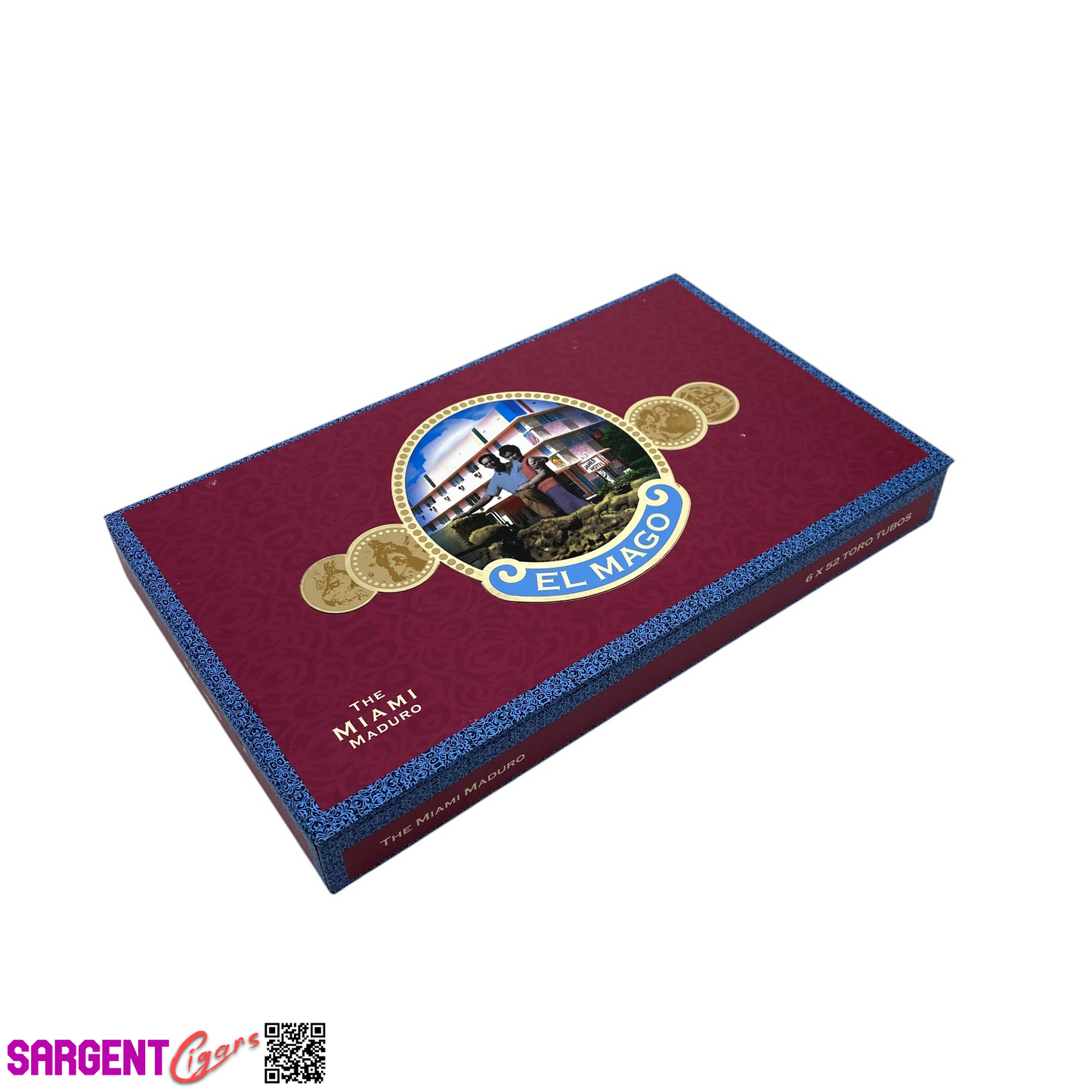 El Mago Miami Edition Toro Tubos Empty Cigar Box 11.5x6.75x1.25 (1)