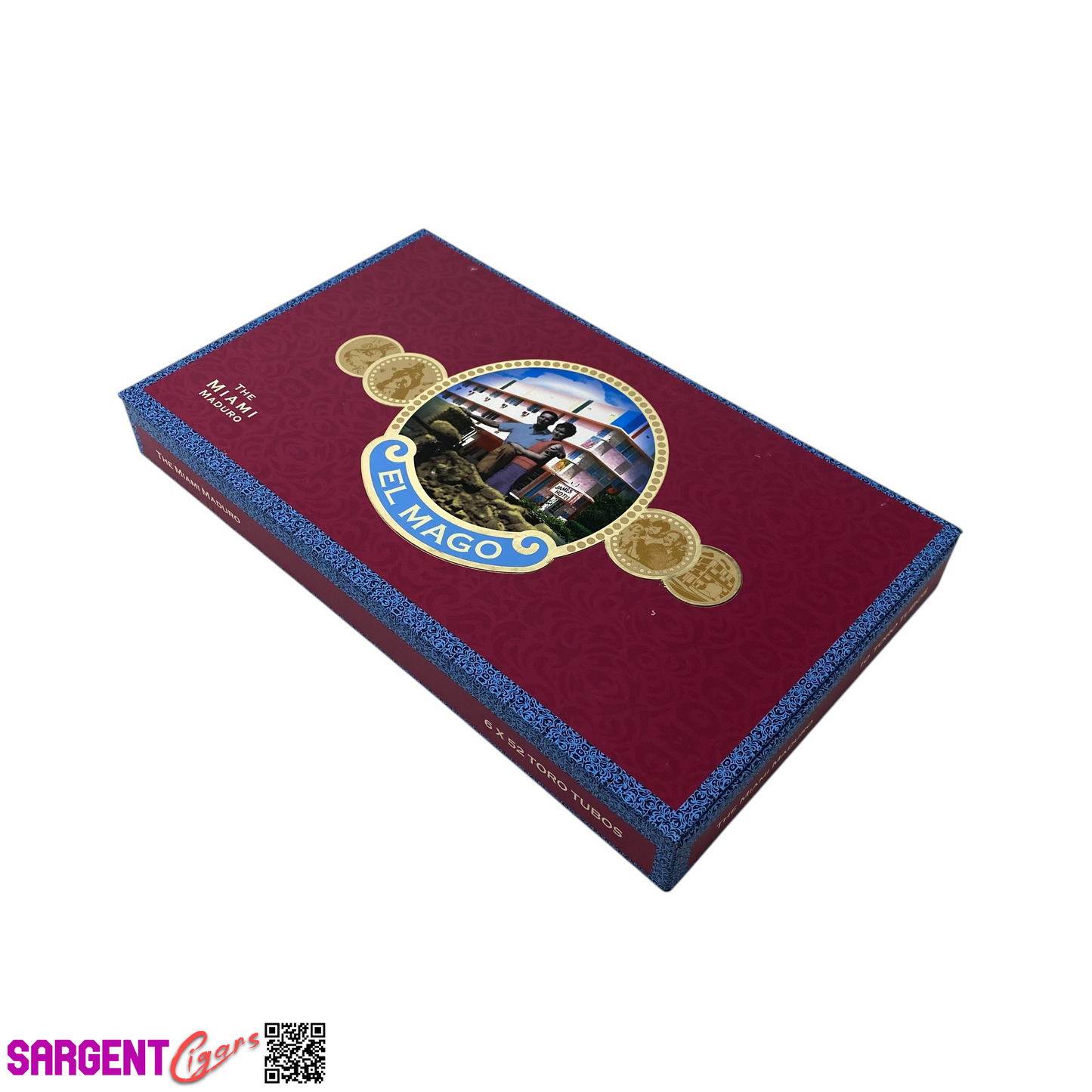 El Mago Miami Edition Toro Tubos Empty Cigar Box 11.5x6.75x1.25 (1)