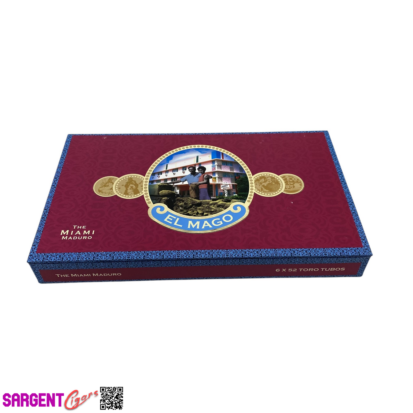 El Mago Miami Edition Toro Tubos Empty Cigar Box 11.5x6.75x1.25 (1)