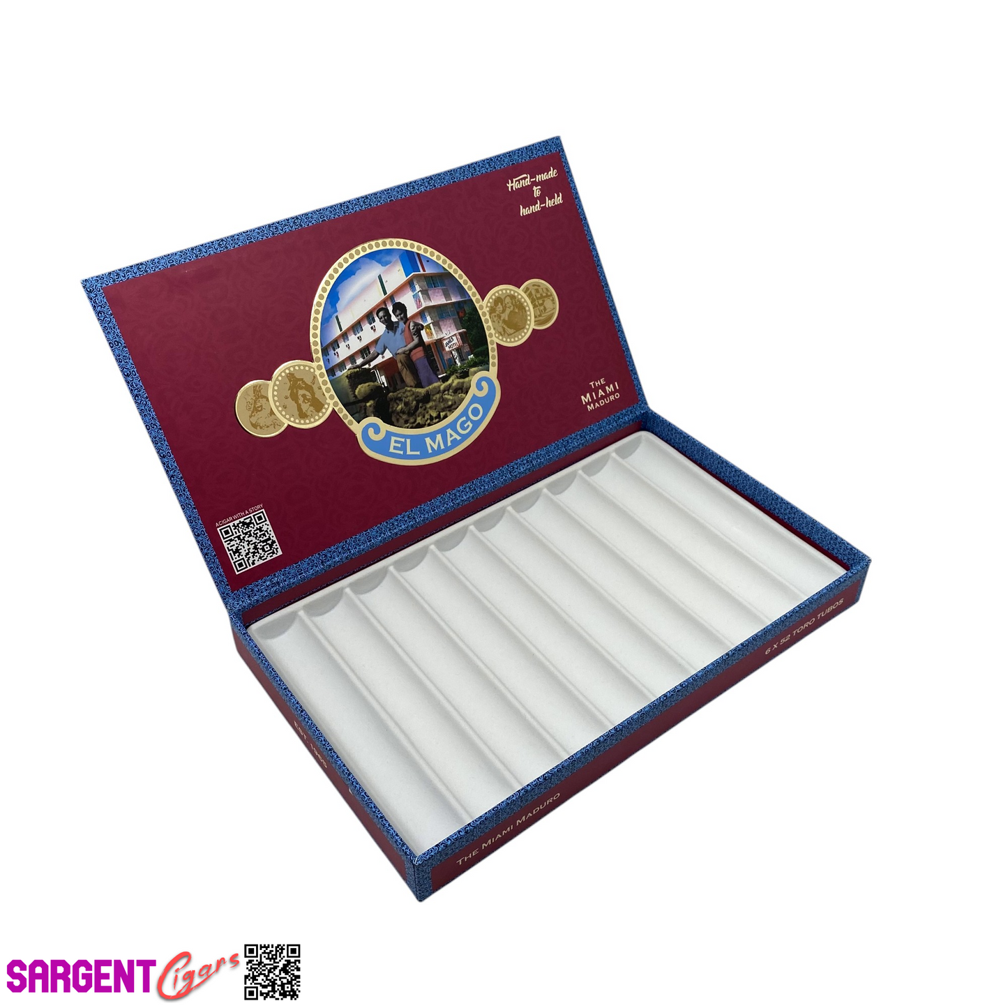 El Mago Miami Edition Toro Tubos Empty Cigar Box 11.5x6.75x1.25 (1)