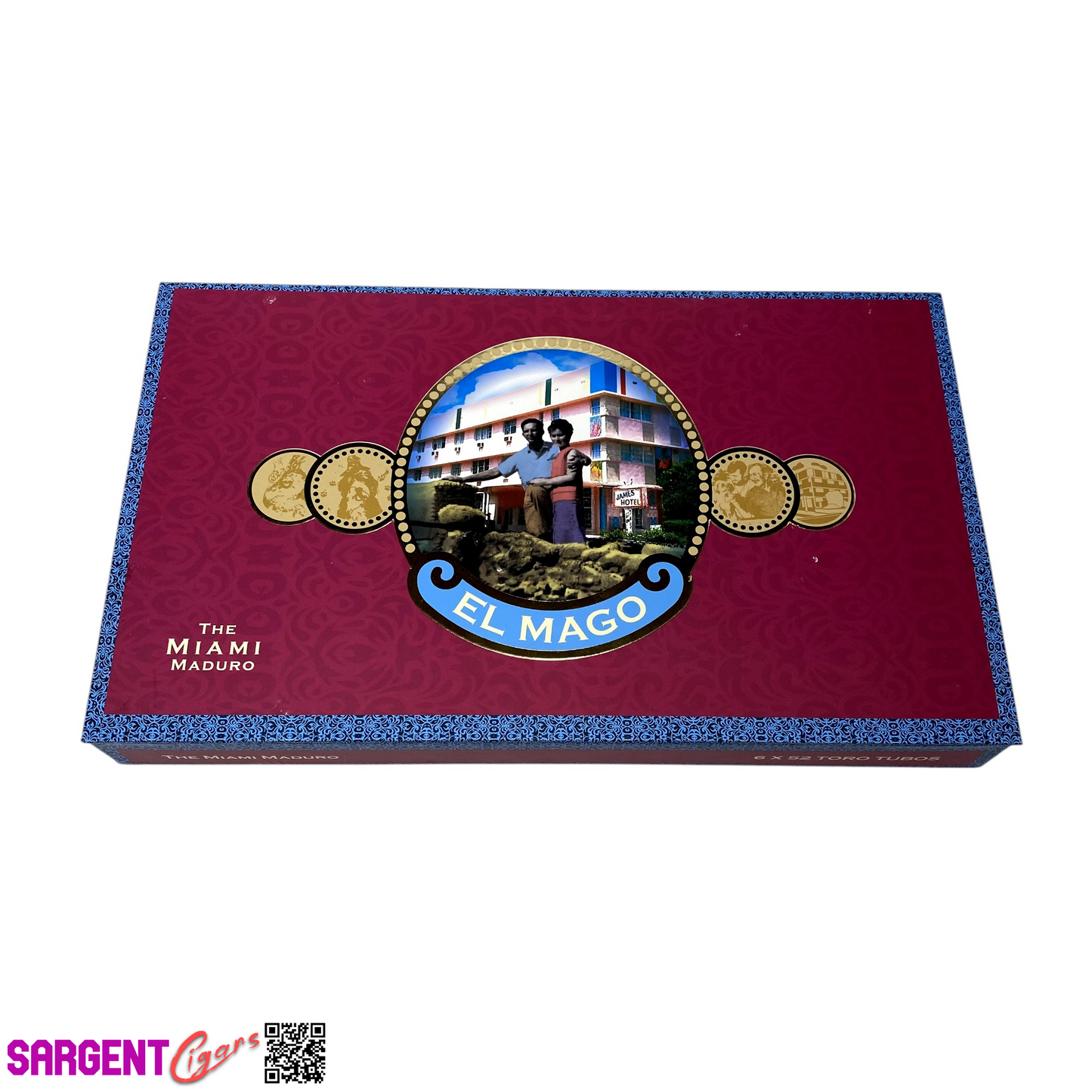 El Mago Miami Edition Toro Tubos Empty Cigar Box 11.5x6.75x1.25 (1)