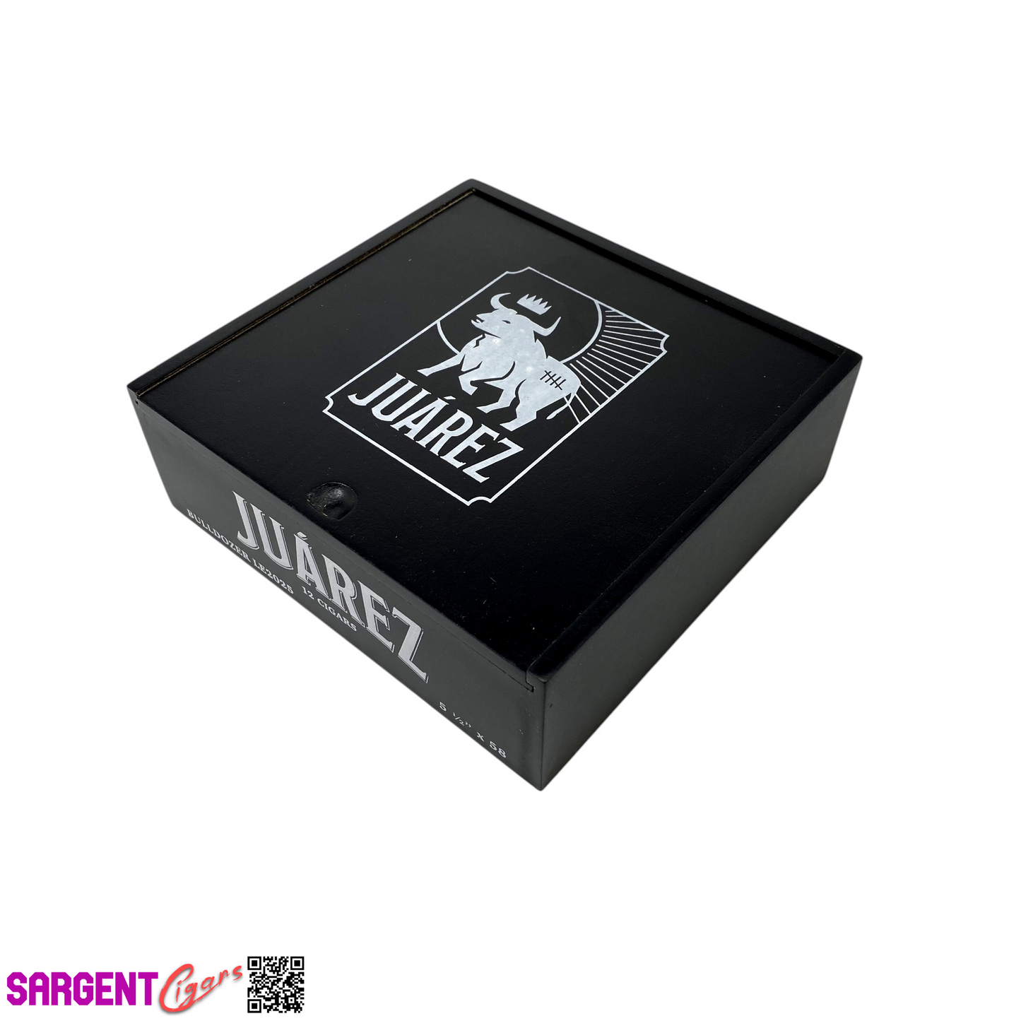 Juarez Bulldozer Empty Wooden Cigar Box 6.25x6x2