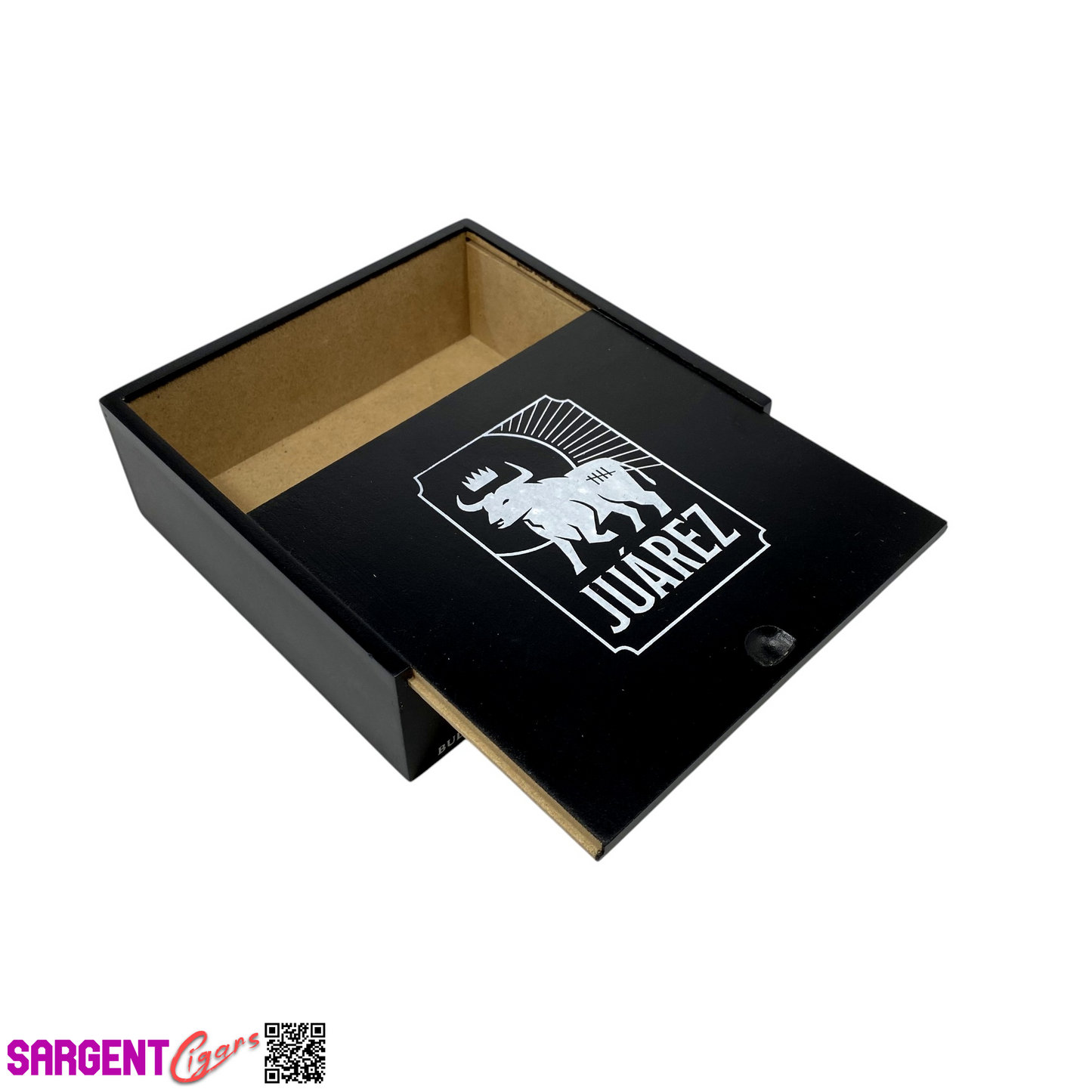 Juarez Bulldozer Empty Wooden Cigar Box 6.25x6x2