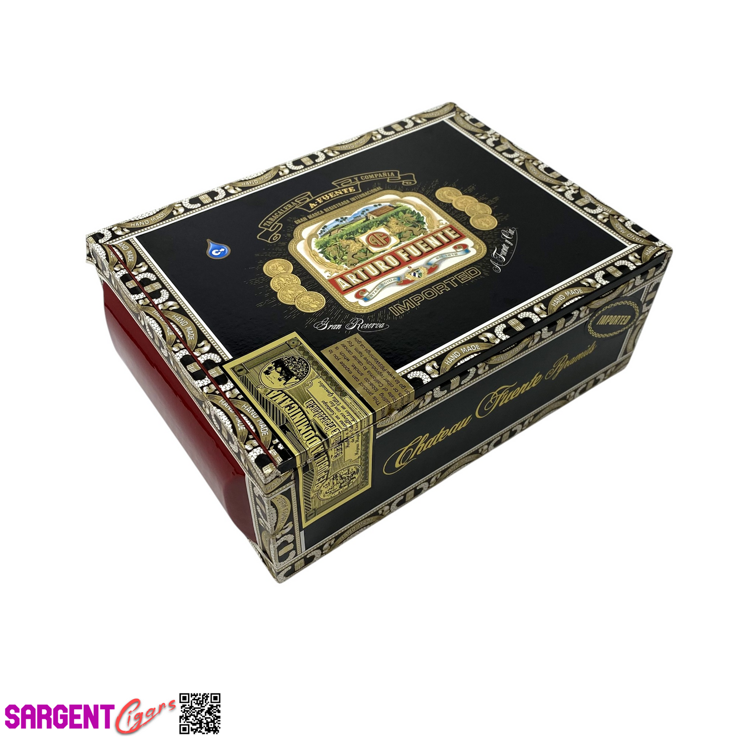 Arturo Fuente Chateau Pyramids Empty Cigar Box 9x6.5x3.25