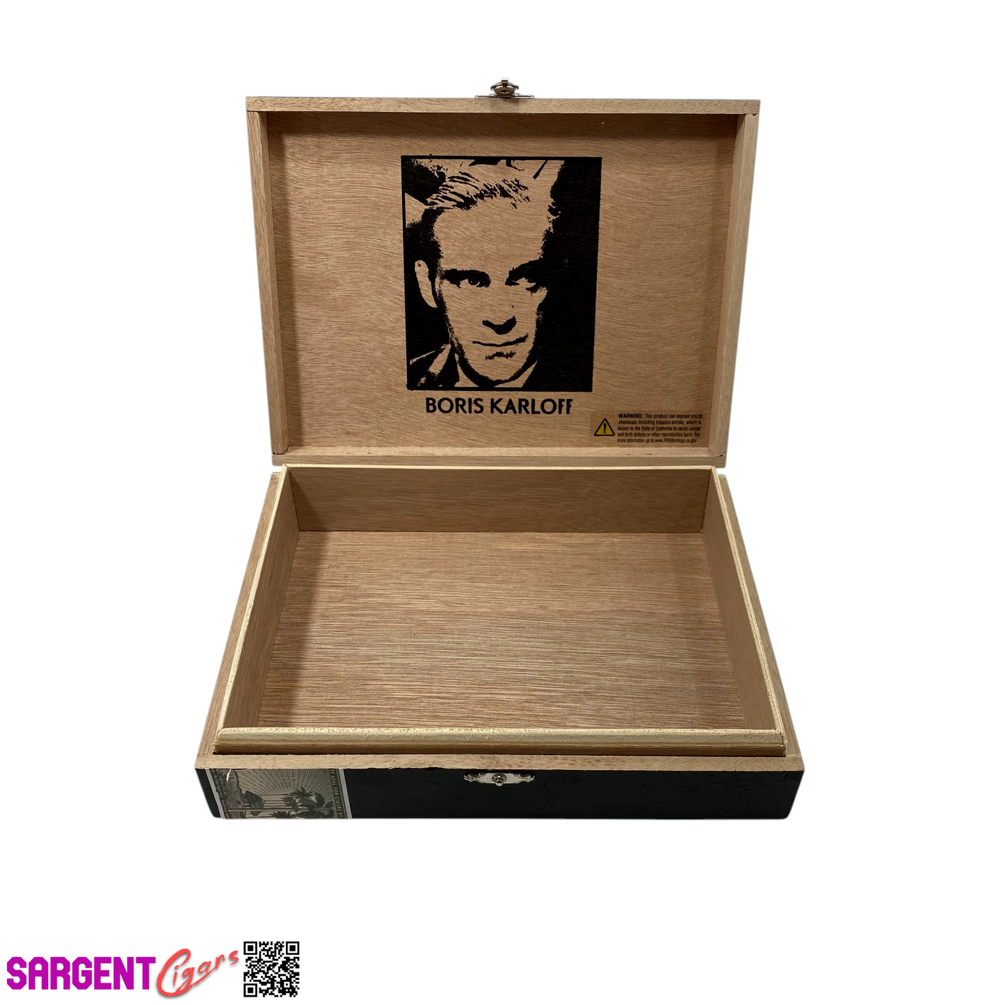 Tatuaje Boris Karloff Empty Wooden Cigar Box 8.75x6.5x2
