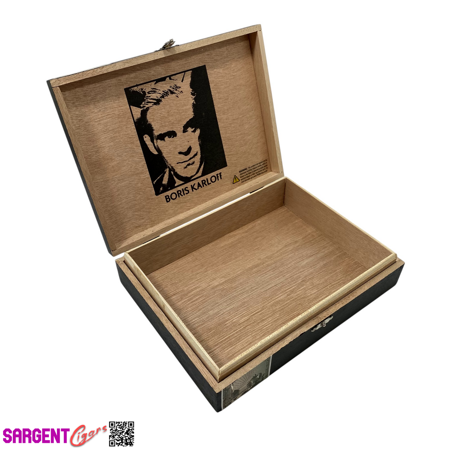 Tatuaje Boris Karloff Empty Wooden Cigar Box 8.75x6.5x2