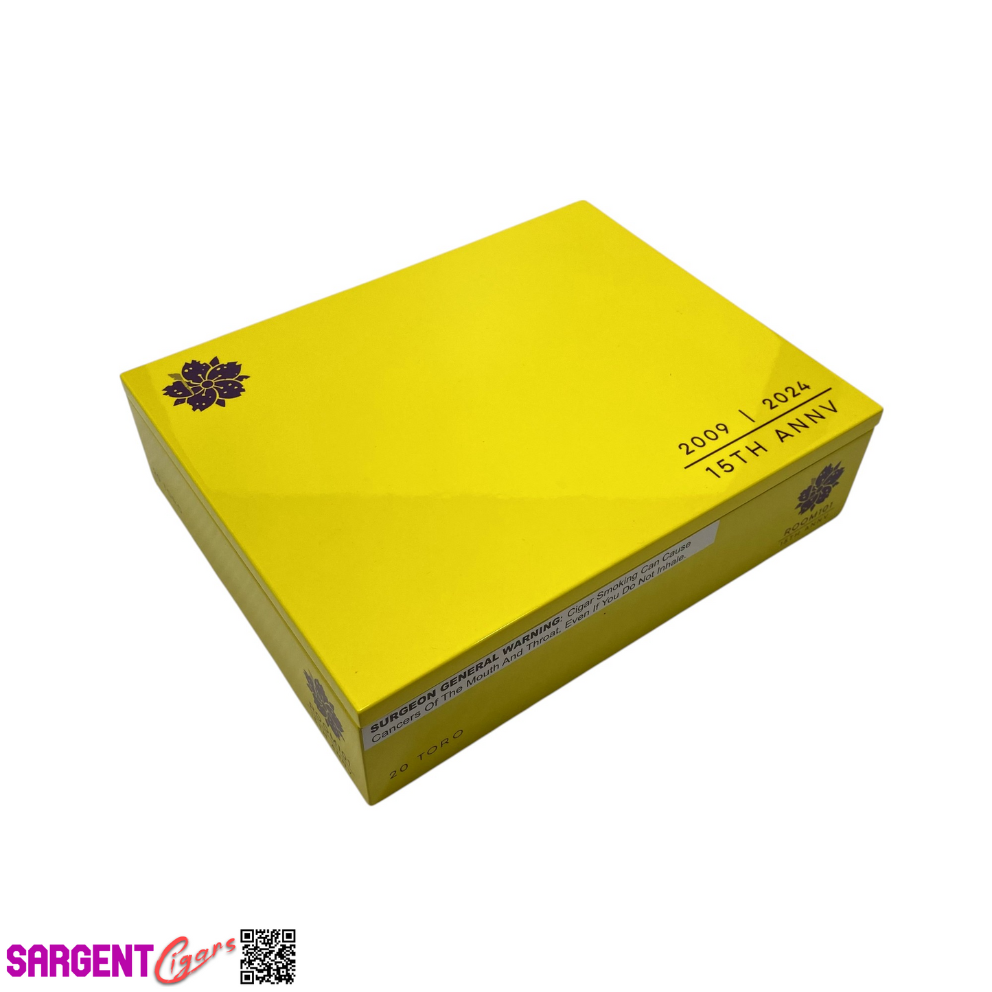 Room 101 15th Anniversary Toro Empty Wooden Cigar Box 9x7x2.25