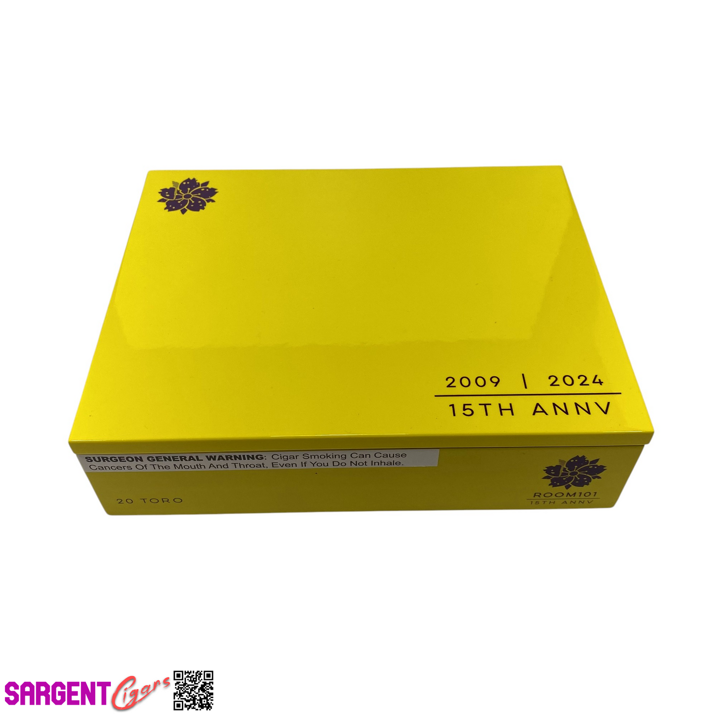 Room 101 15th Anniversary Toro Empty Wooden Cigar Box 9x7x2.25