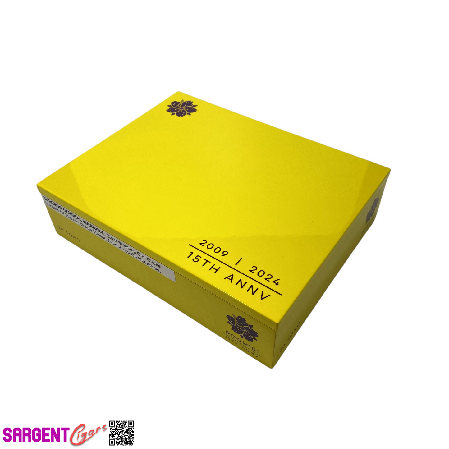 Room 101 15th Anniversary Toro Empty Wooden Cigar Box 9x7x2.25