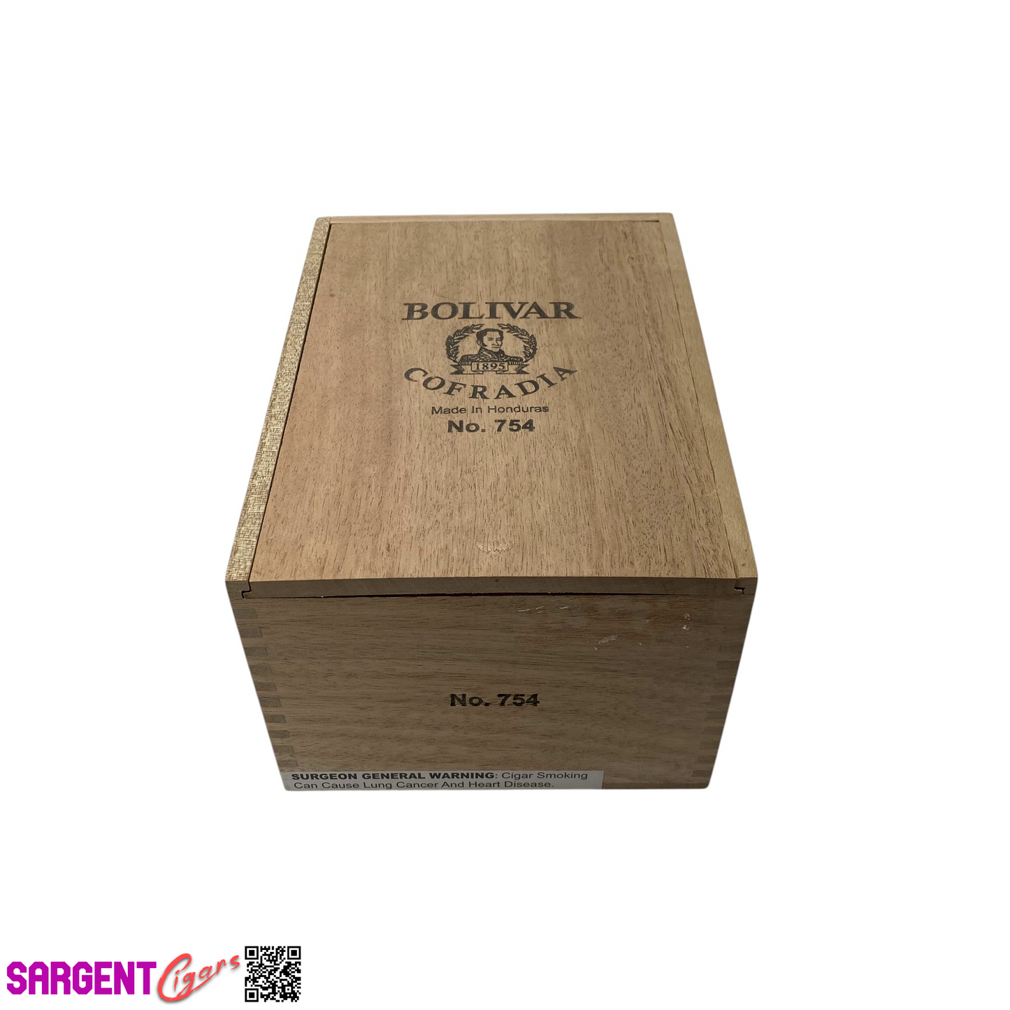 Cofradia No754 Empty Wooden Cigar Box 6x8x4.5