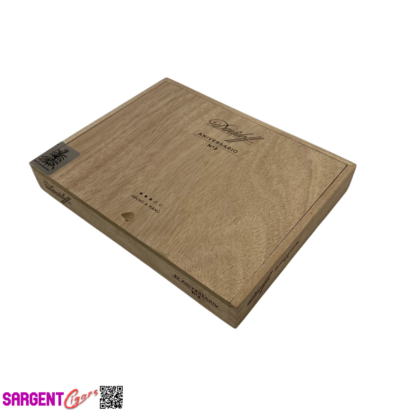 Davidoff Anniversario No3 Empty Wooden Cigar Box 8.5x6.75x1.25