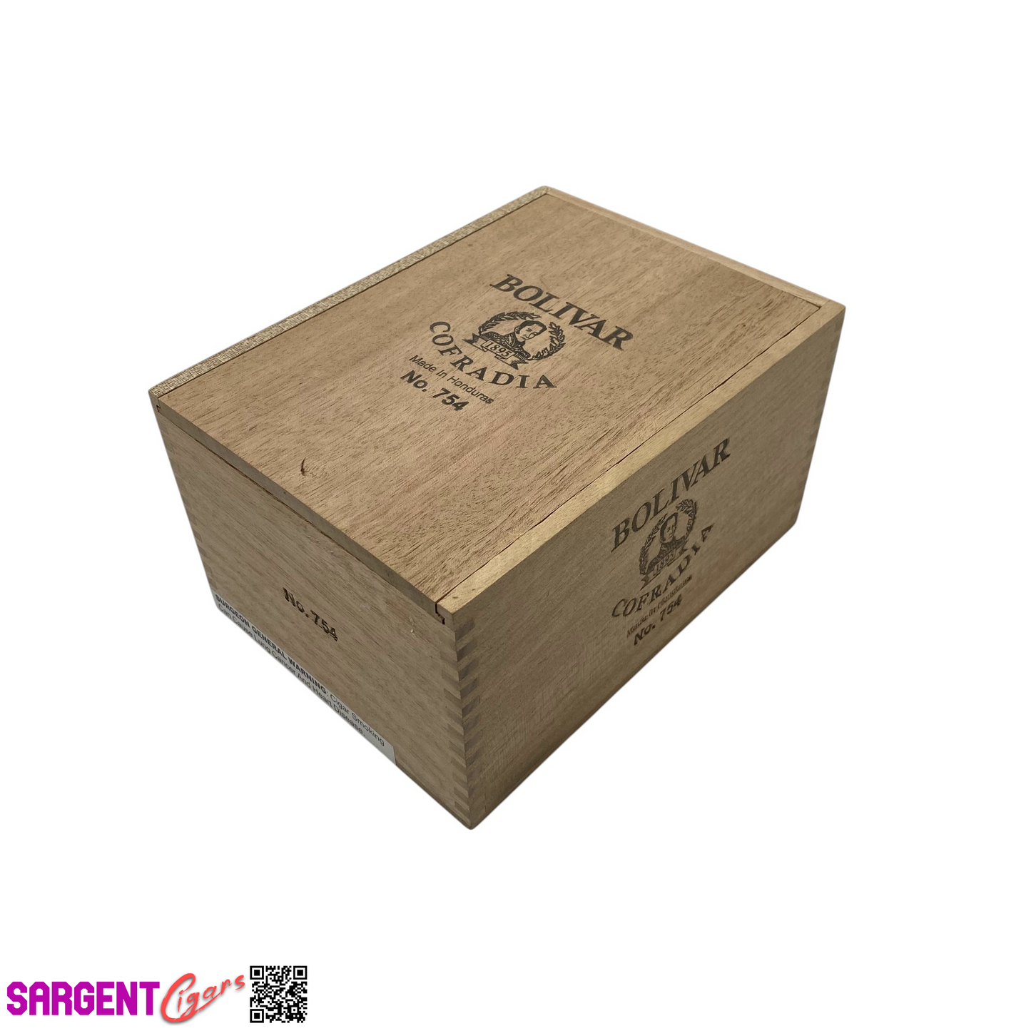 Cofradia No754 Empty Wooden Cigar Box 6x8x4.5