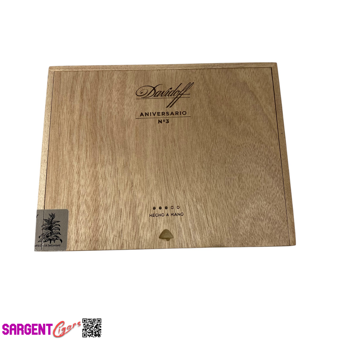Davidoff Anniversario No3 Empty Wooden Cigar Box 8.5x6.75x1.25