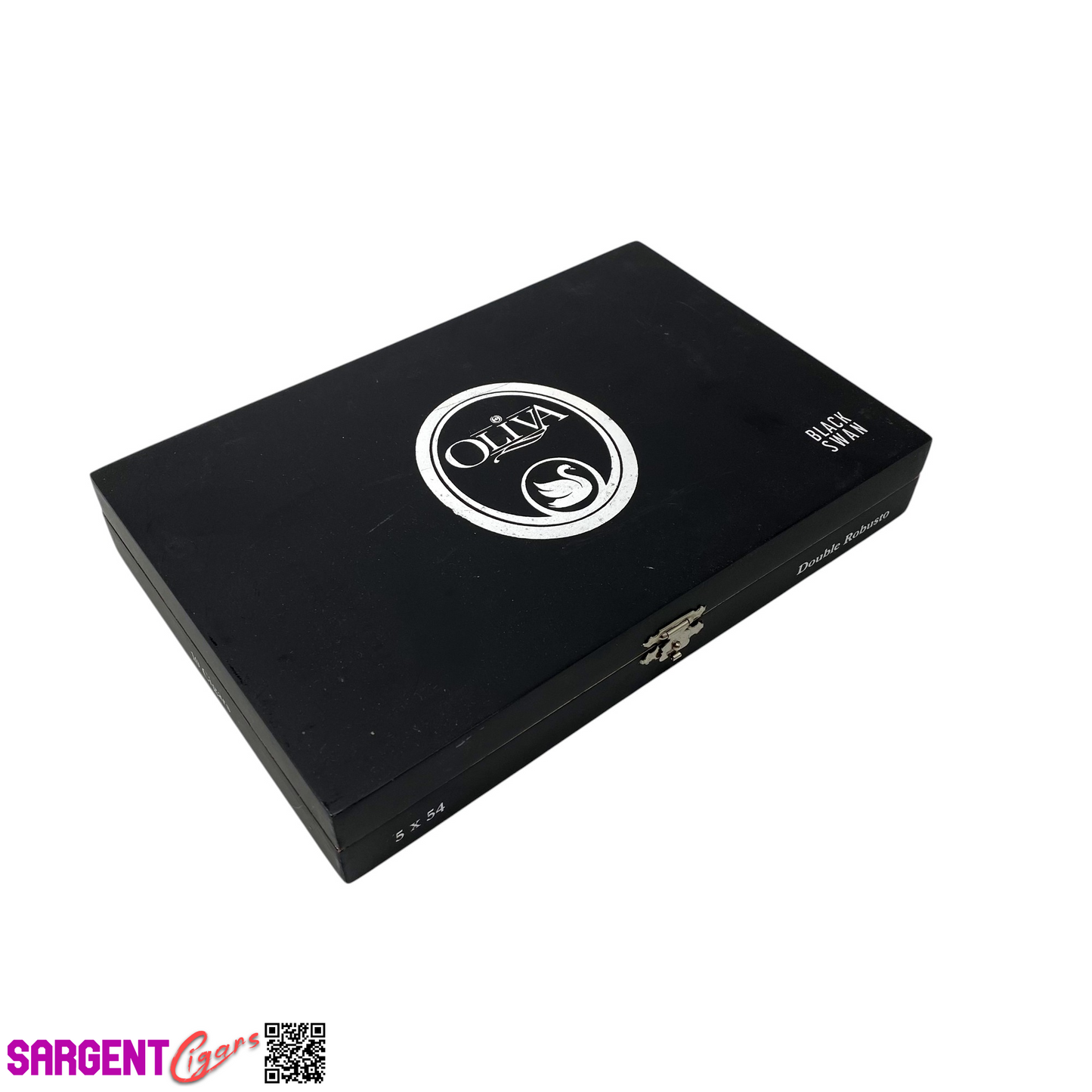 Oliva Black Swan Double Robusto Empty Wooden Cigar Box 9.25x6x1.5