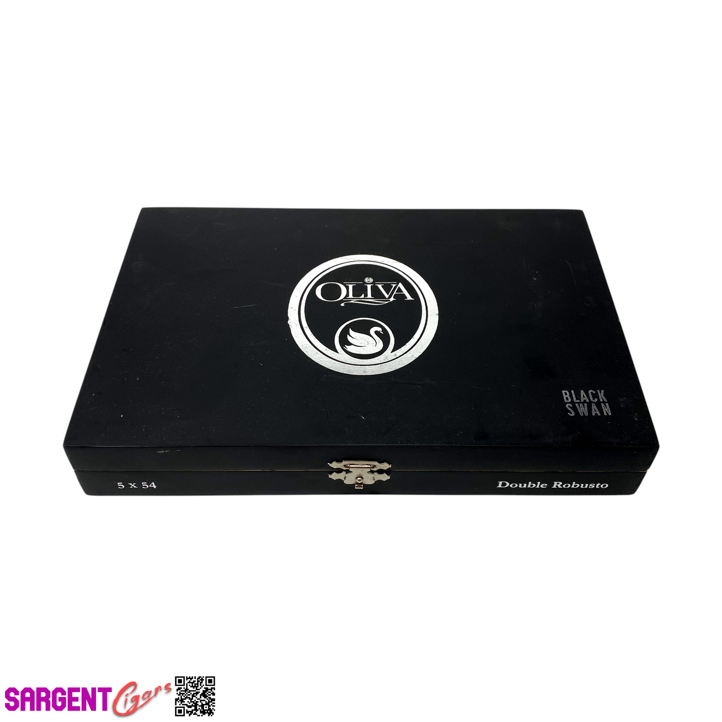 Oliva Black Swan Double Robusto Empty Wooden Cigar Box 9.25x6x1.5