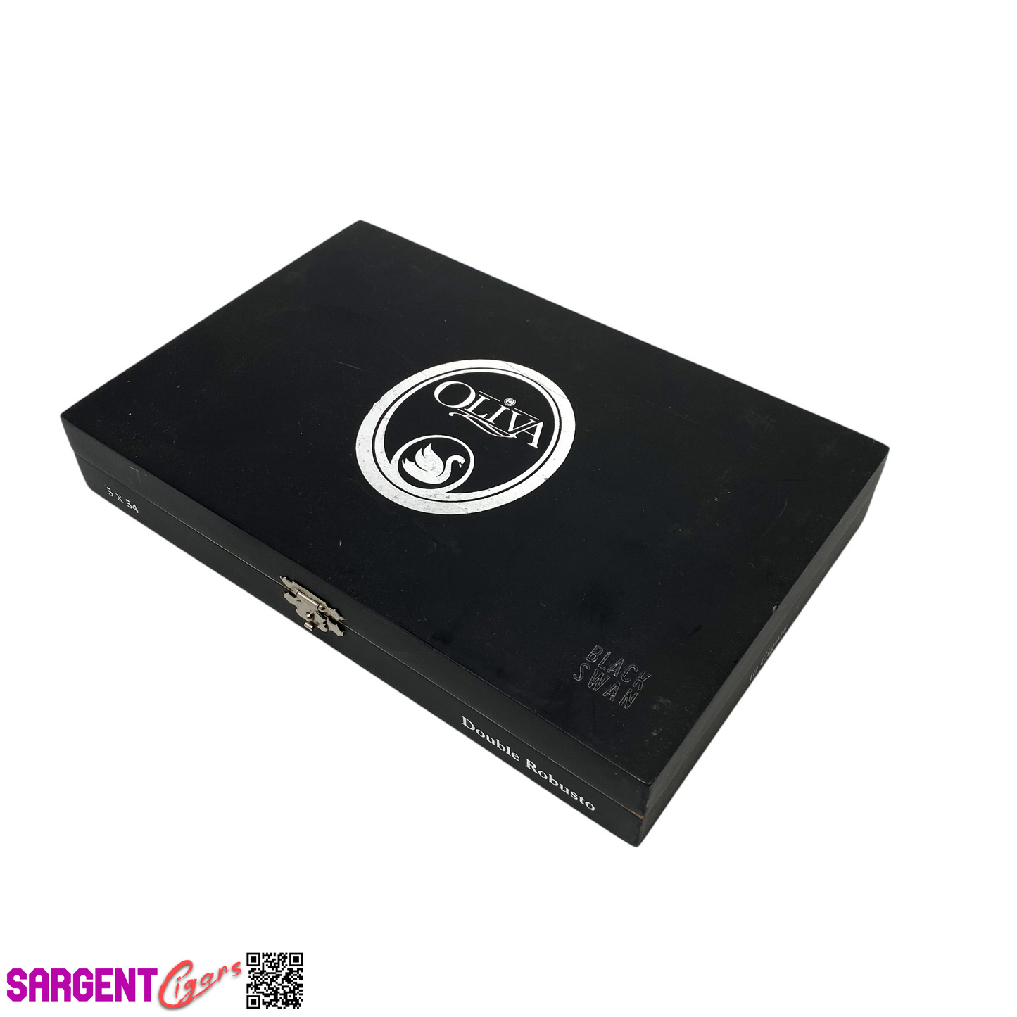 Oliva Black Swan Double Robusto Empty Wooden Cigar Box 9.25x6x1.5