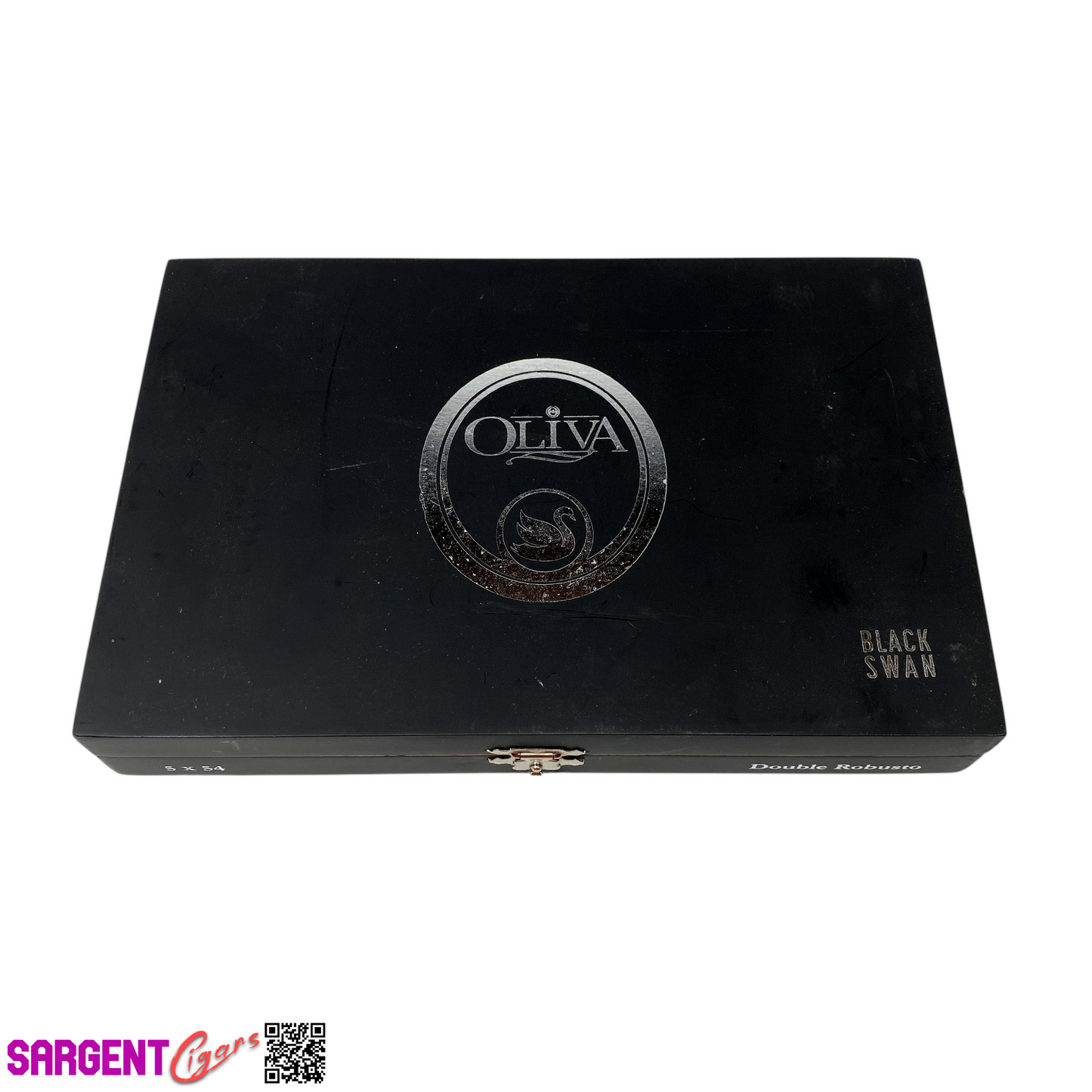 Oliva Black Swan Double Robusto Empty Wooden Cigar Box 9.25x6x1.5