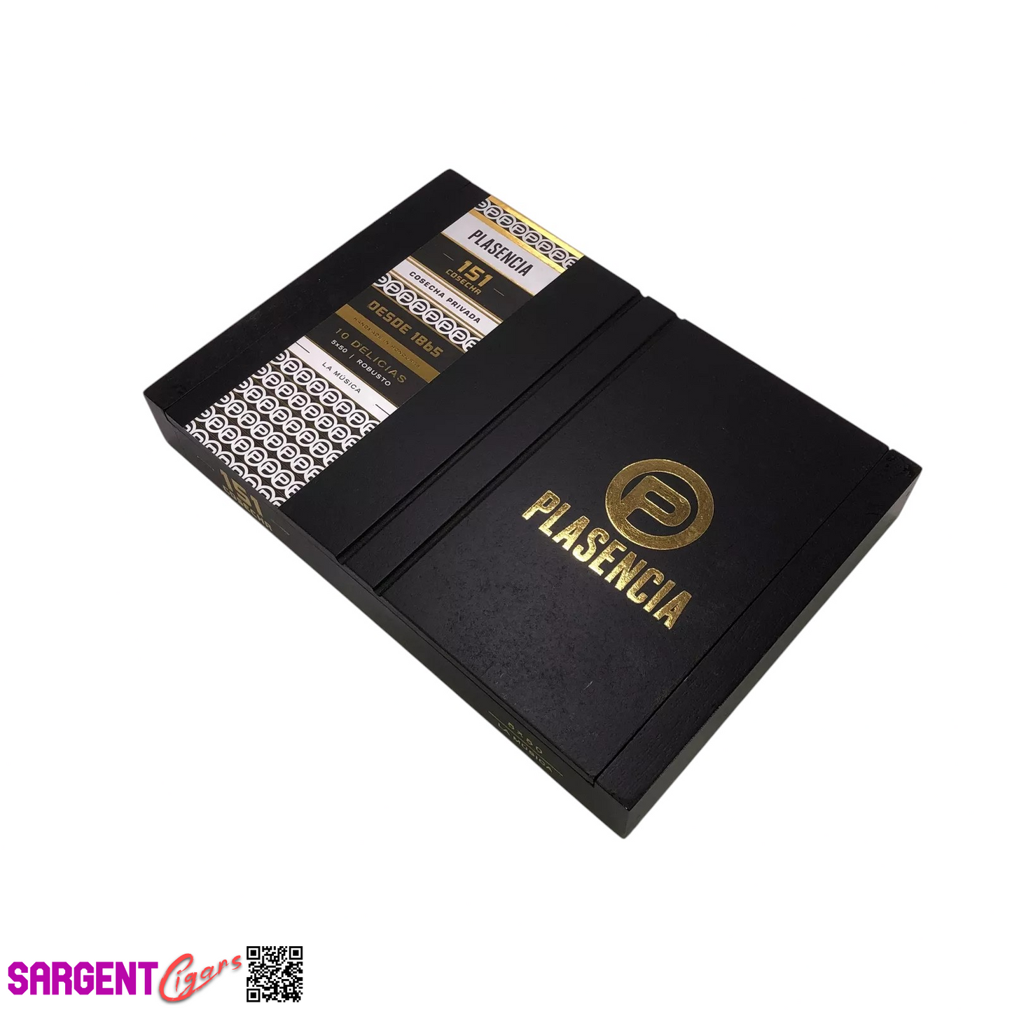 Plasencia 151 La Musica Empty Wooden Cigar Box 9x6.5x1.25