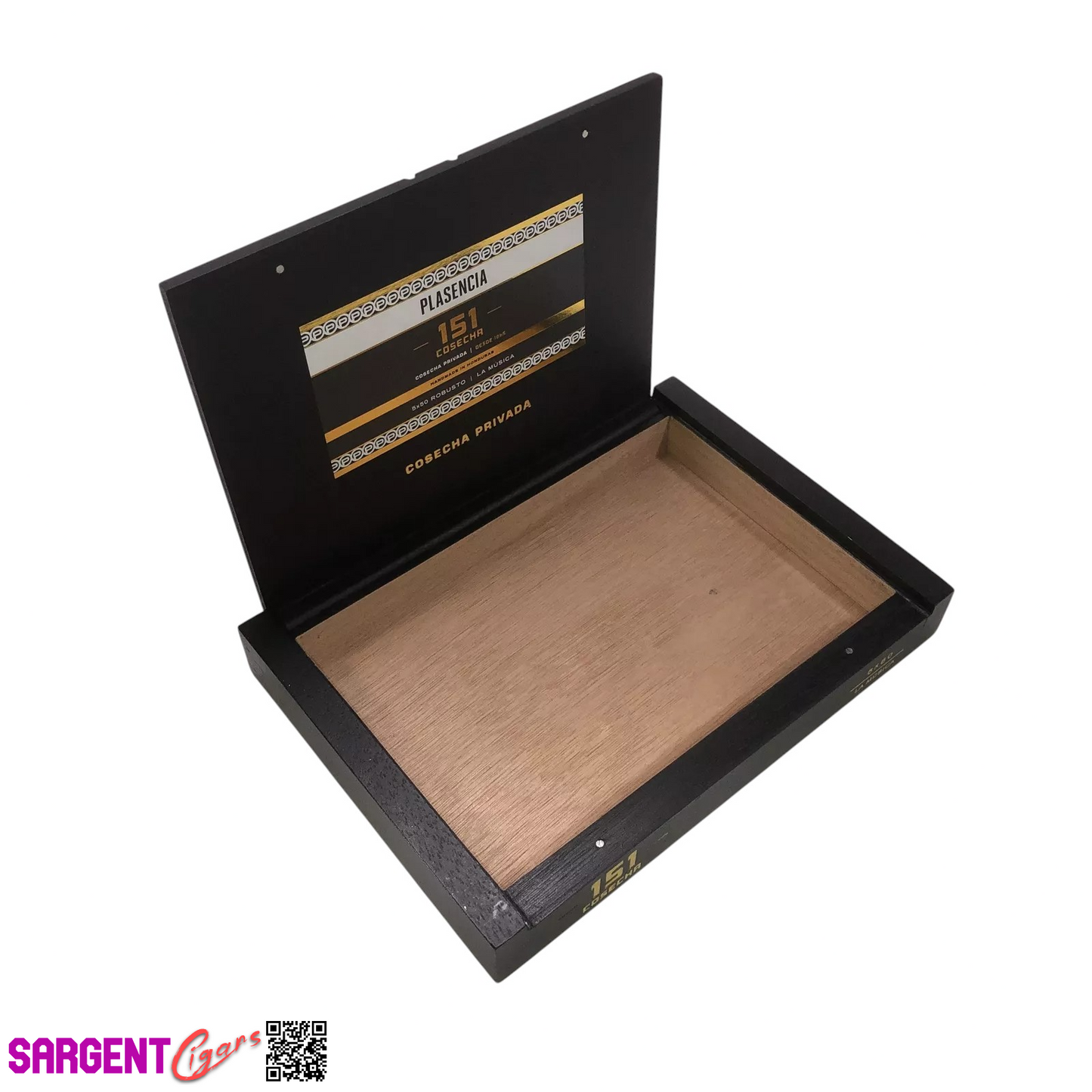 Plasencia 151 La Musica Empty Wooden Cigar Box 9x6.5x1.25